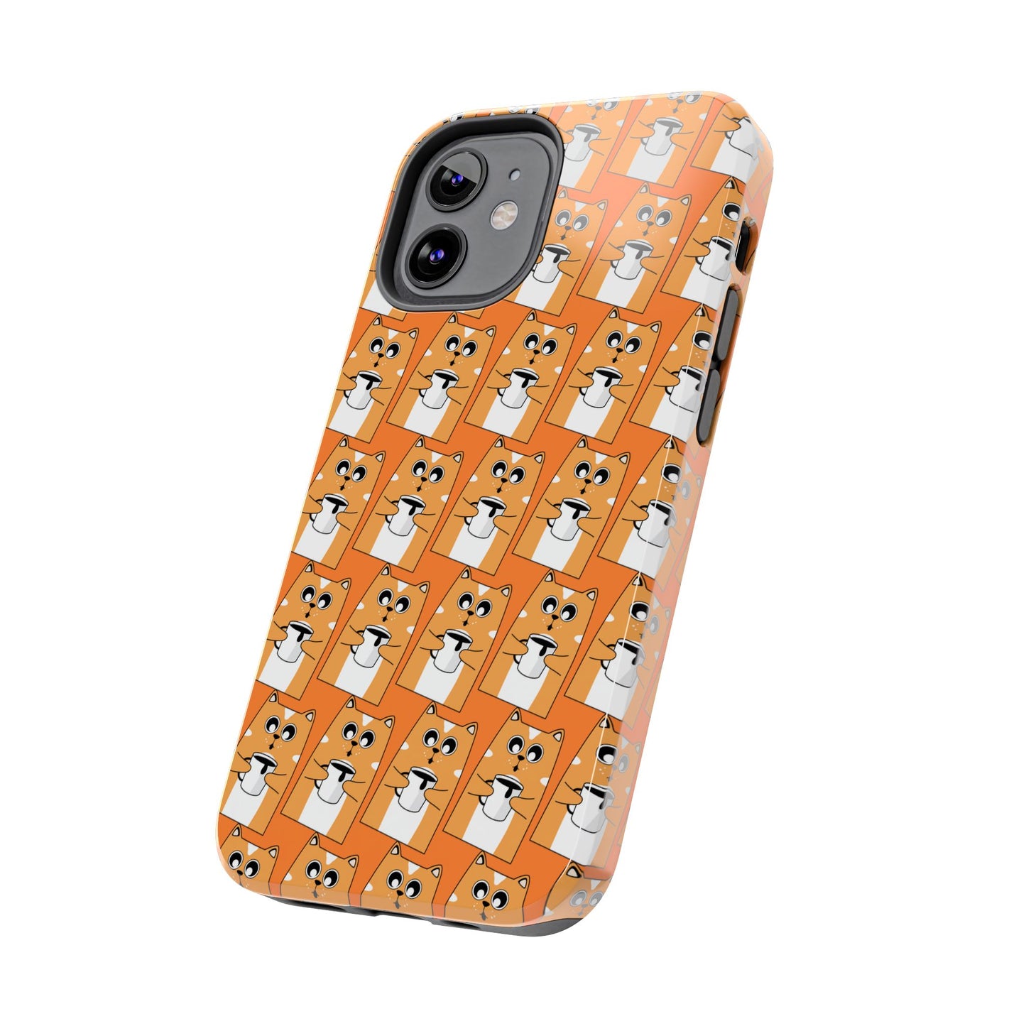 Coffee Cat Tough Phone Case – Durable, Fun, Perfect for Pet Lovers - for iPhone