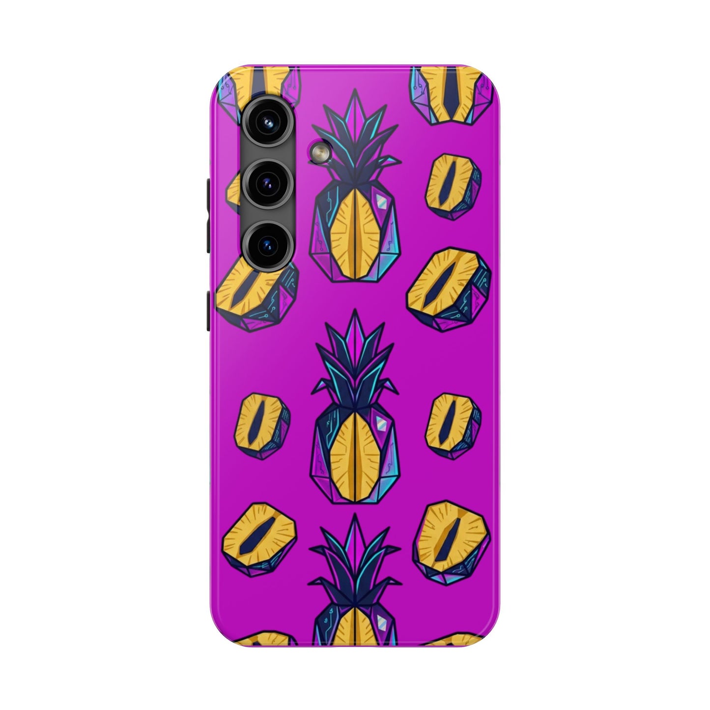 Cyberpunk Origami Pineapple iPhone Case