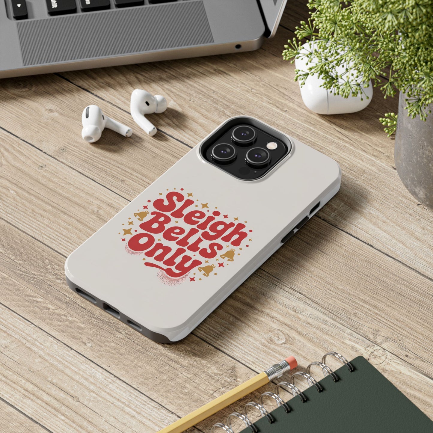 Holiday Tough Phone Case - Sleigh Bells Only Design