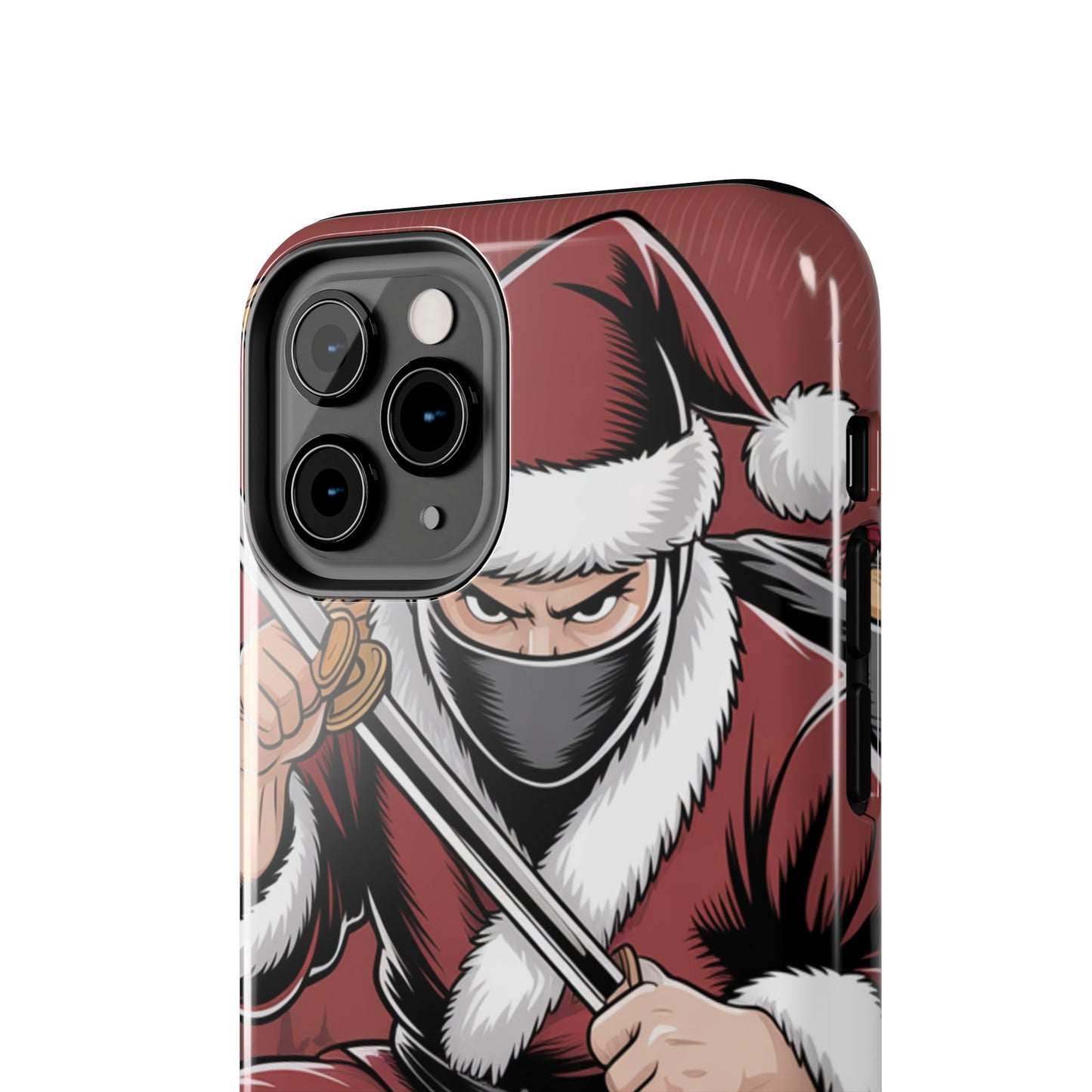 Ninja Santa Tough Phone Case | Durable Holiday Phone Cover for iPhone