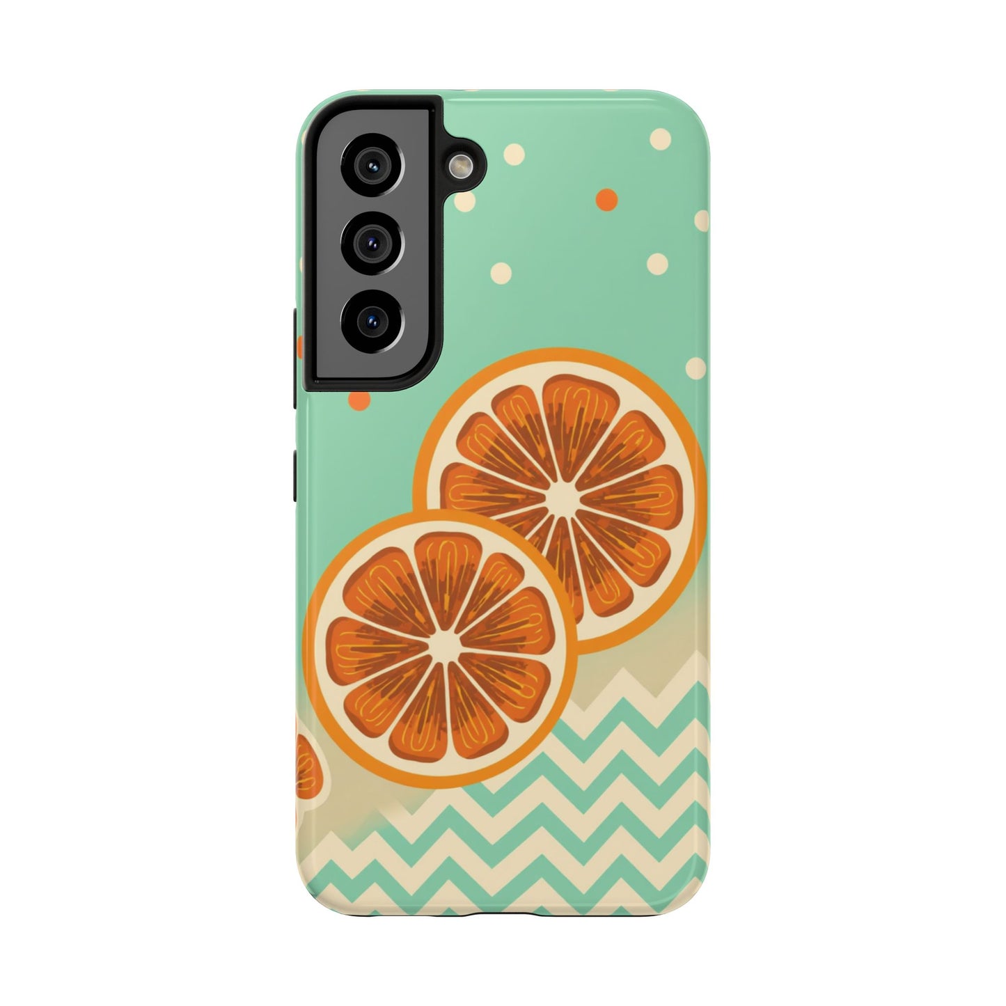 Citrus Vibe Tough Phone Case - Fun Orange Slice Design