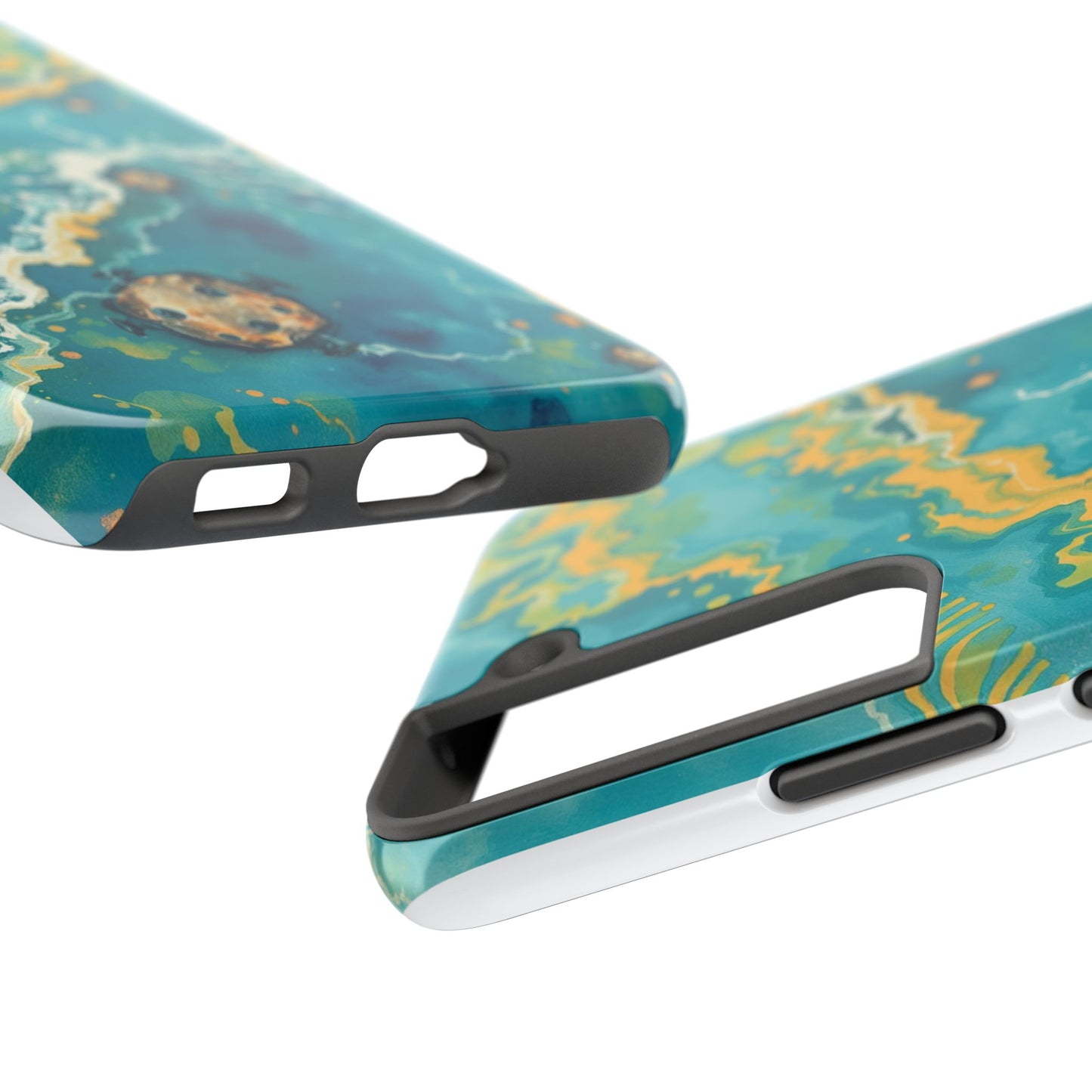 Ocean Wave Tough Phone Case – Durable Protection with Abstract Art Design