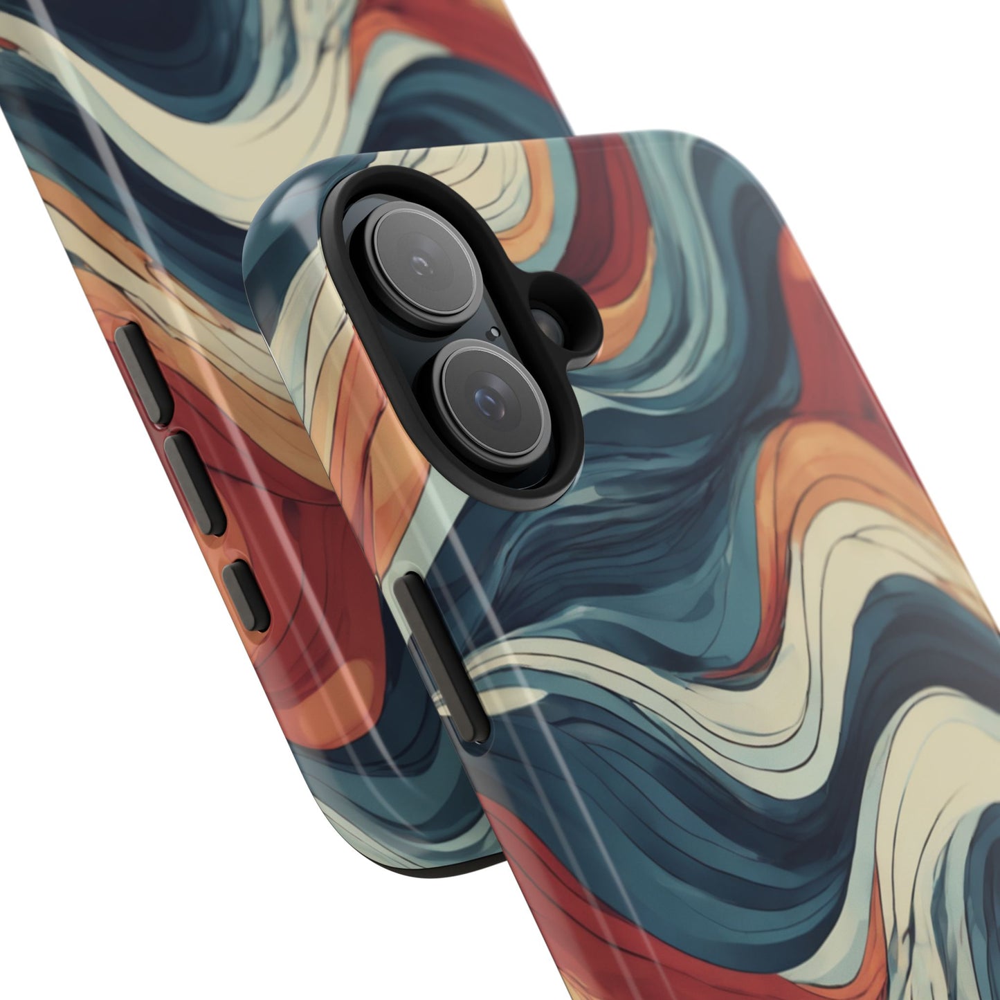 Abstract Wave Tough Phone Case | Stylish Protection for Daily Use - for iPhone