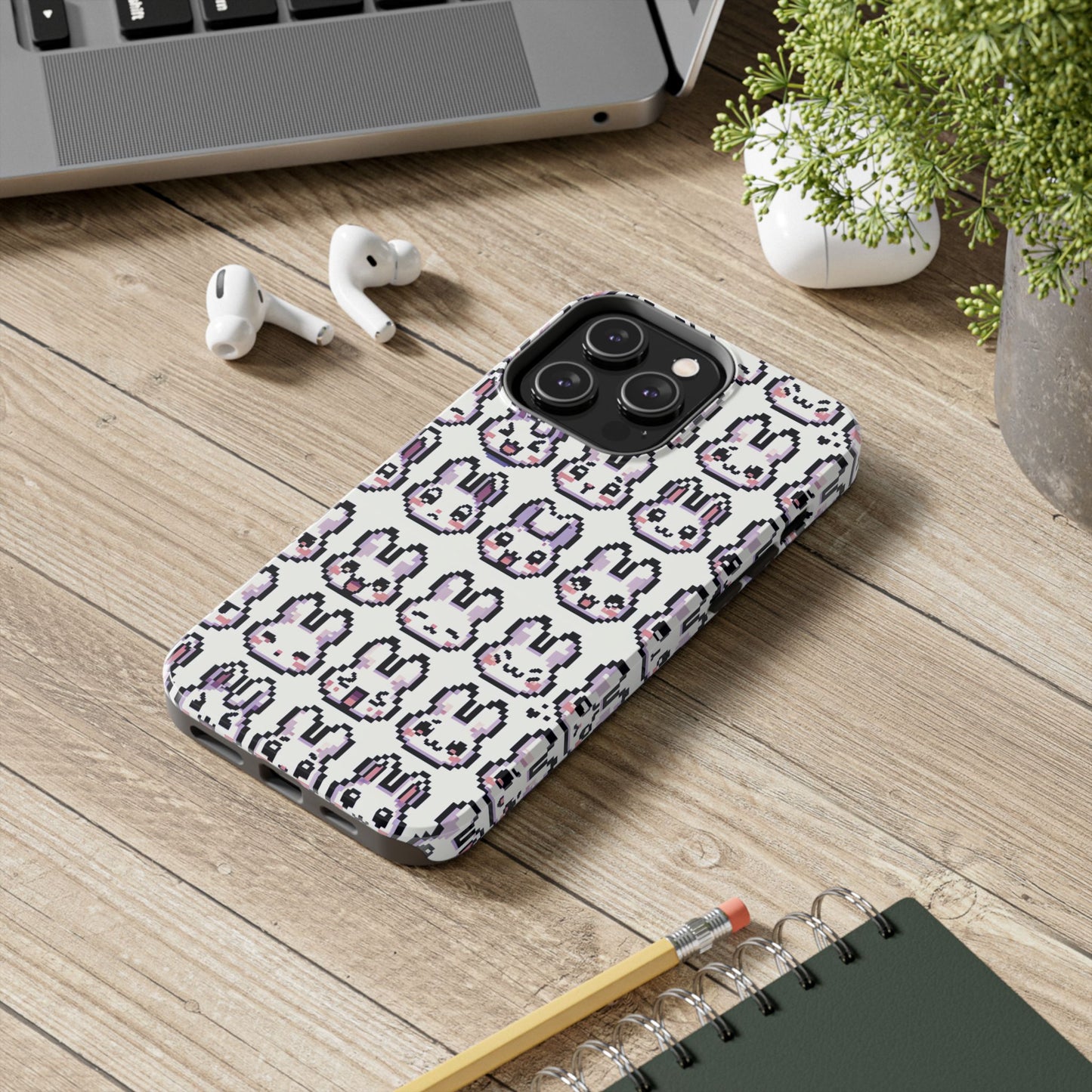 Cute Pixel Bunny Tough Phone Case - Stylish & Protective Cover for iPhone
