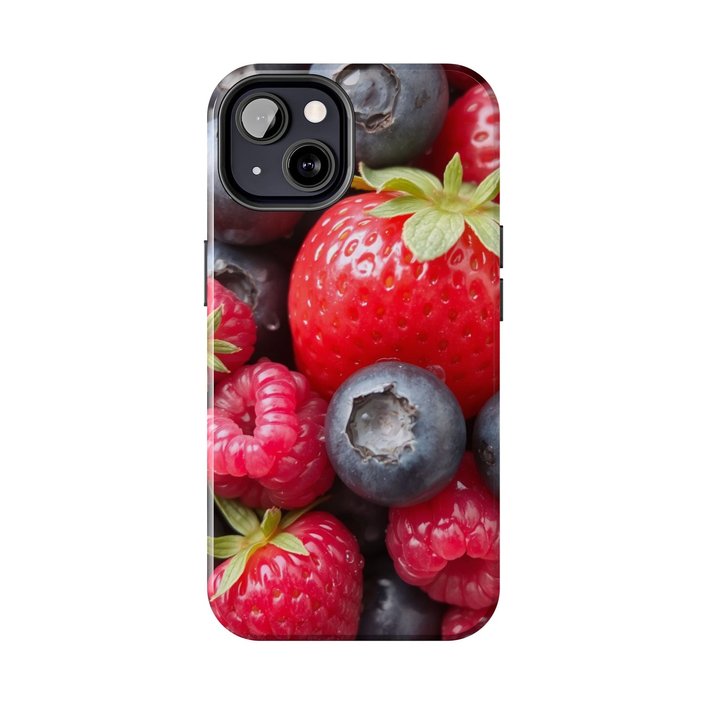 Fruit-Themed Tough Phone Case - Berry Burst Design