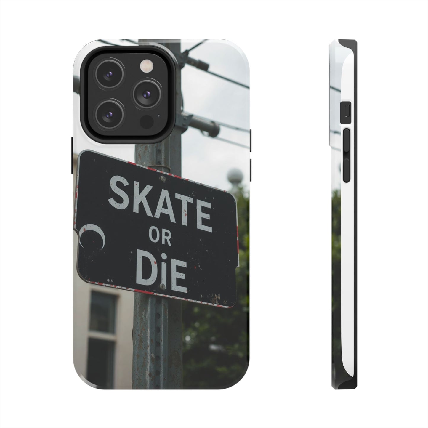 Black Sign Skate or Die Design - Tough Phone Case for iPhone