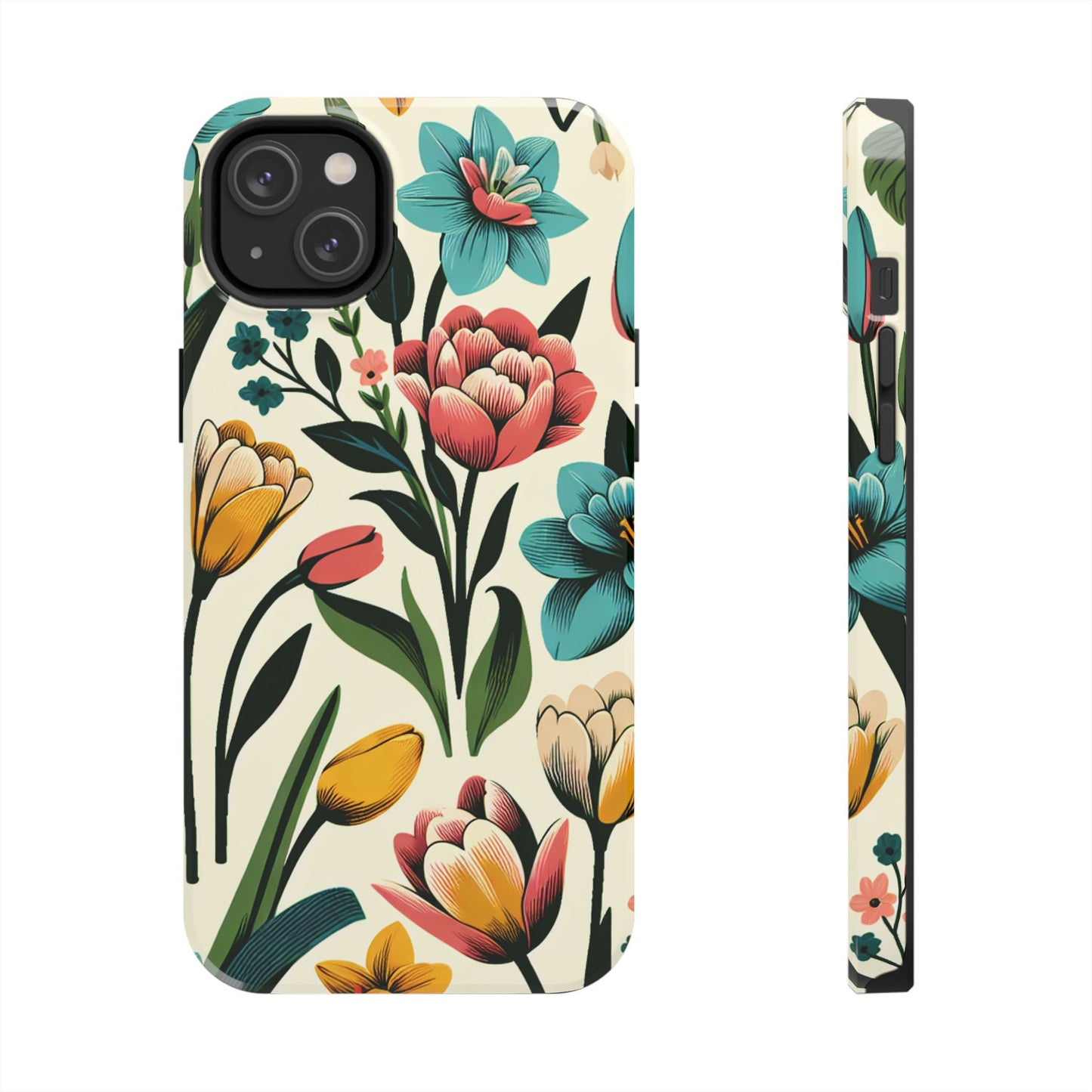 Floral Tough Phone Case - Vibrant Flower Design for Stylish Protection - for iPhone