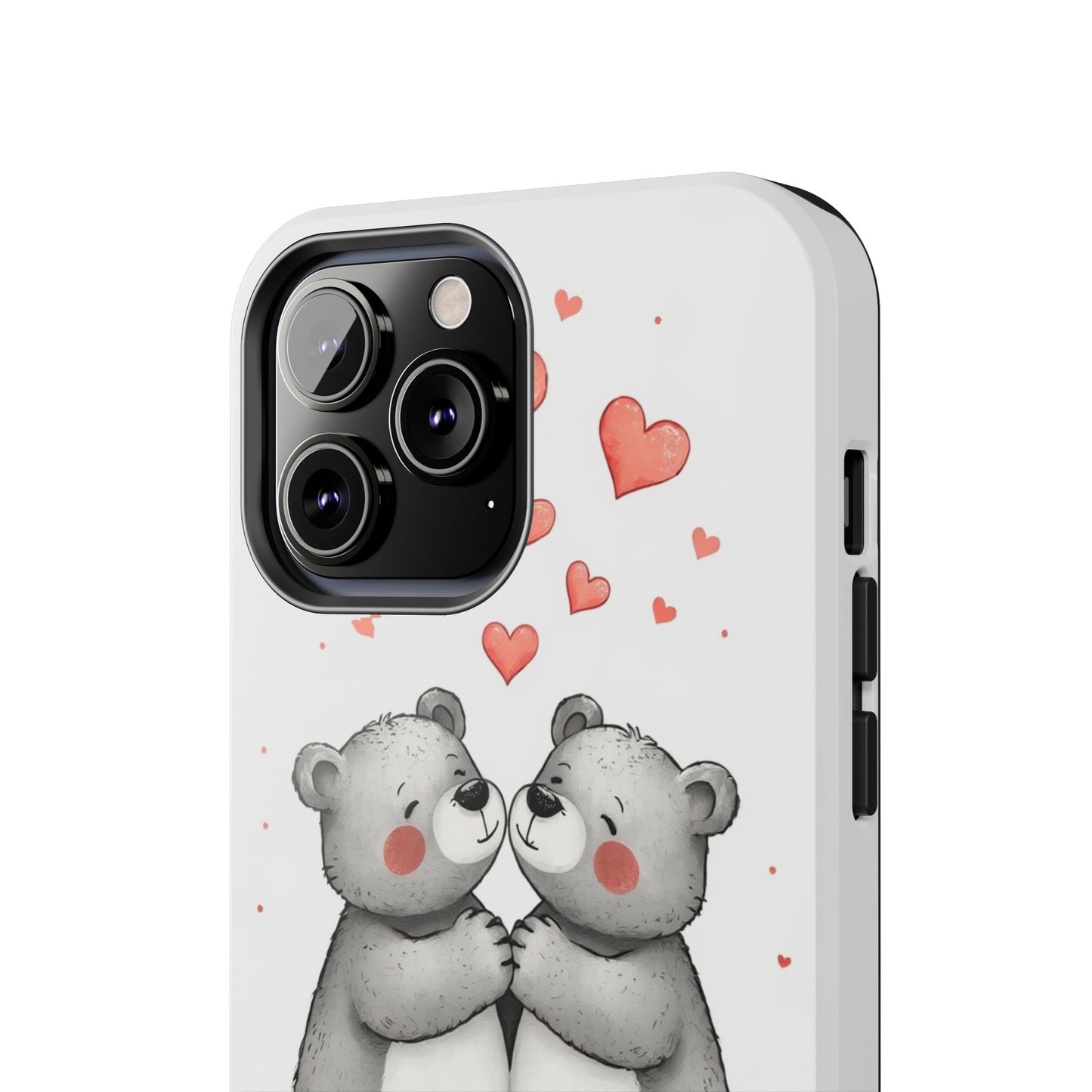 Cute Bear Love Tough Phone Case - Perfect for Valentine's Day & Couples