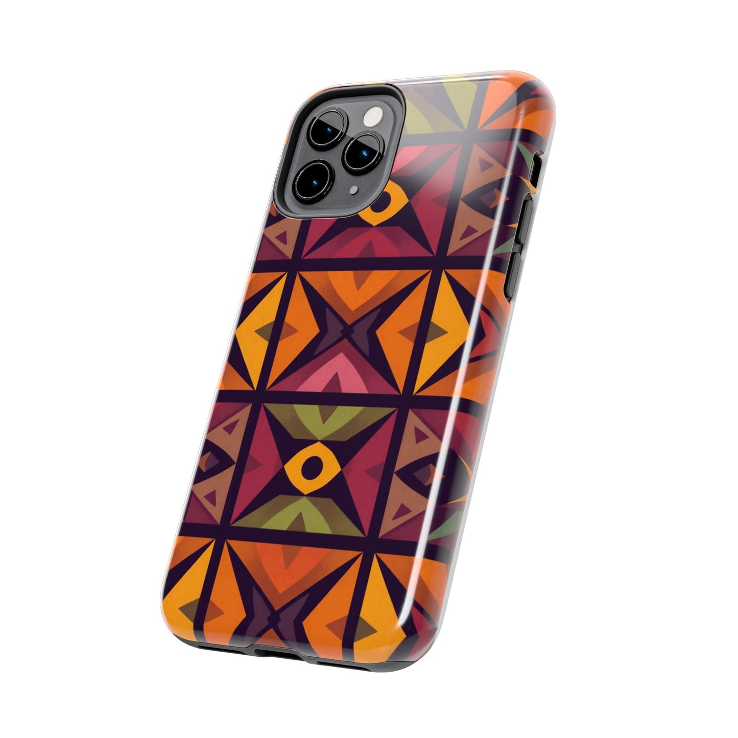 Vibrant Tribal Geometric Tough Phone Case - Colorful Protection for Your iPhone