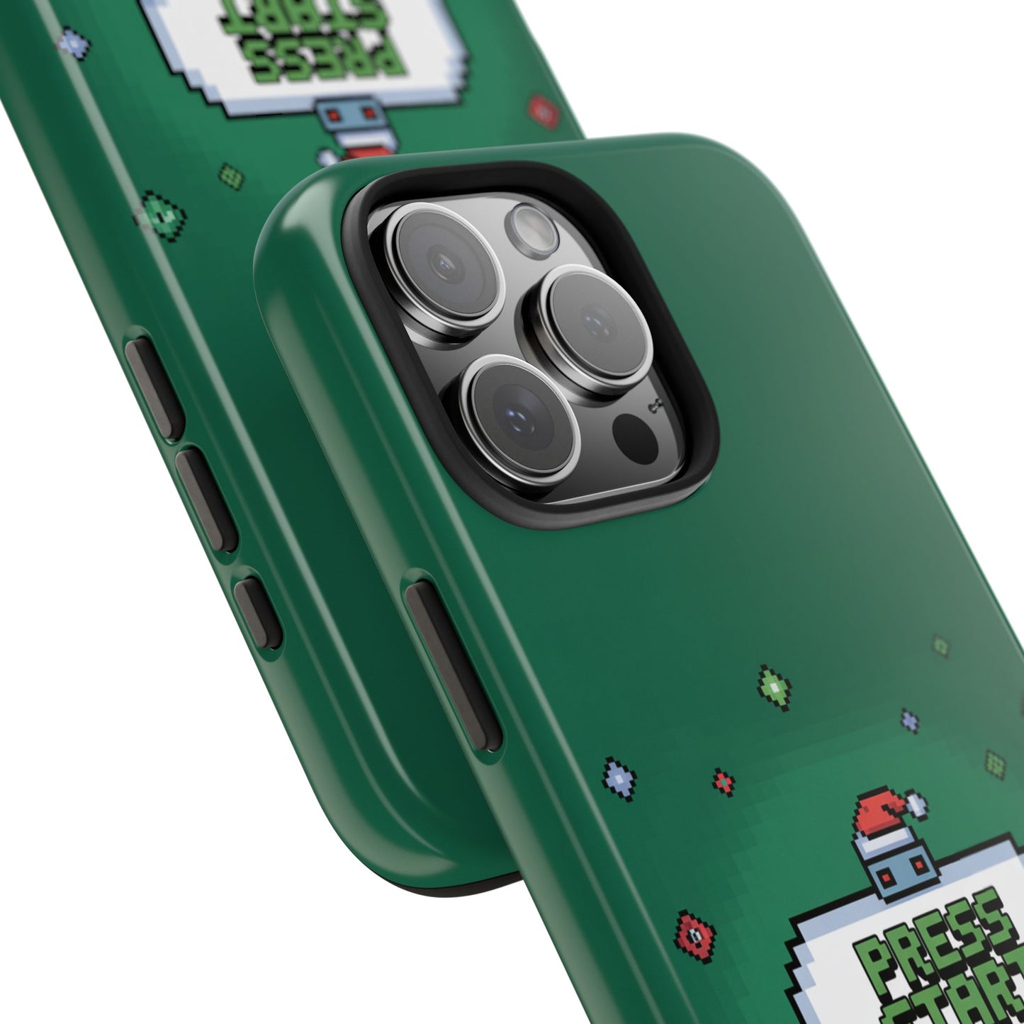 Christmas Pixel Gaming Phone Case - Press Start for Christmas Design