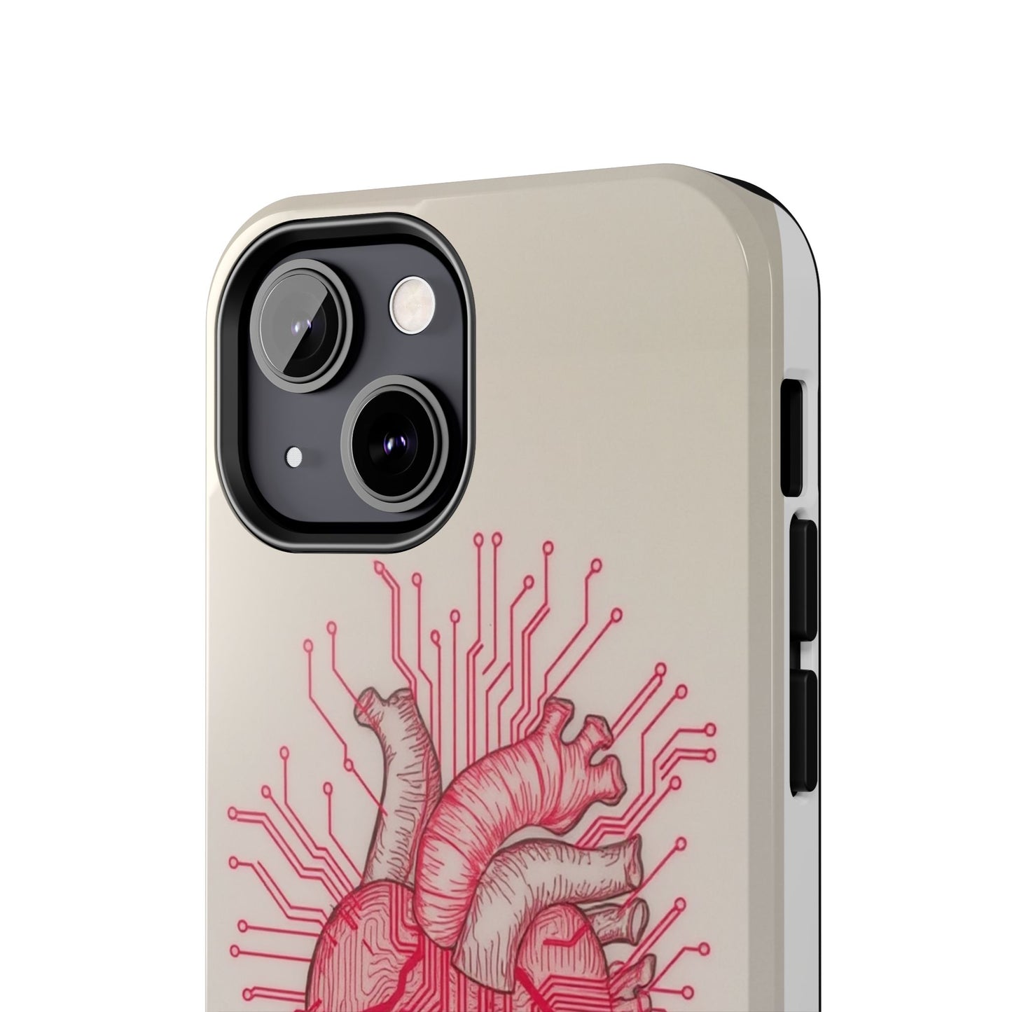 Heart Circuit Tough Phone Case – Unique Tech-Inspired Design for Tech Lovers