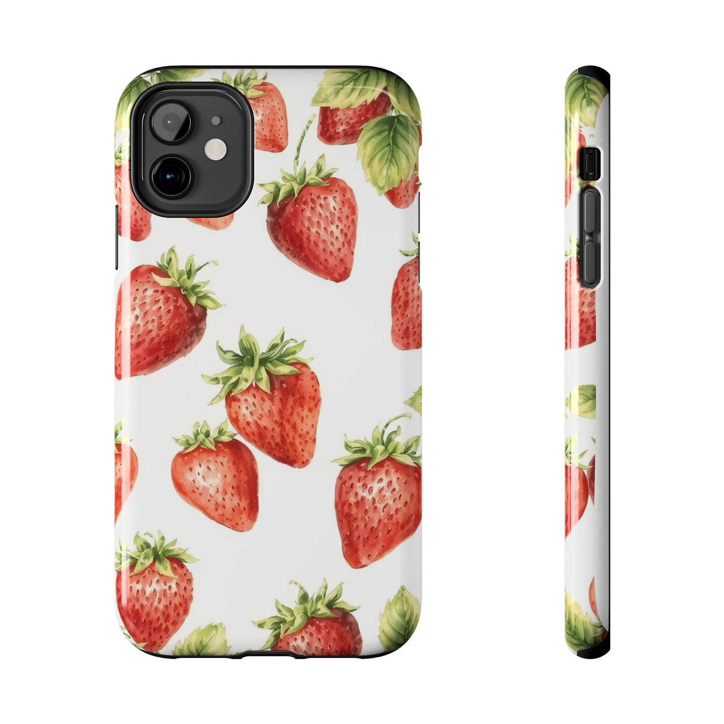 Strawberry Tough Phone Case - Durable Protection with a Fresh Design - for iPhone