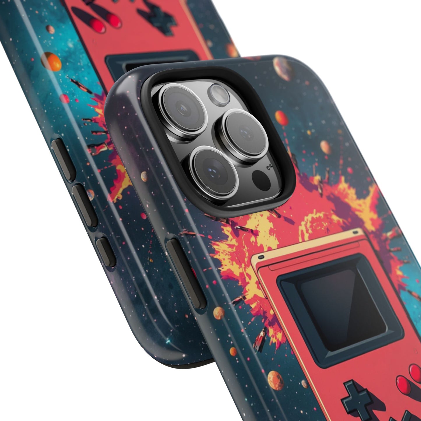 Retro Gaming Tough Phone Case - Space Adventure Design