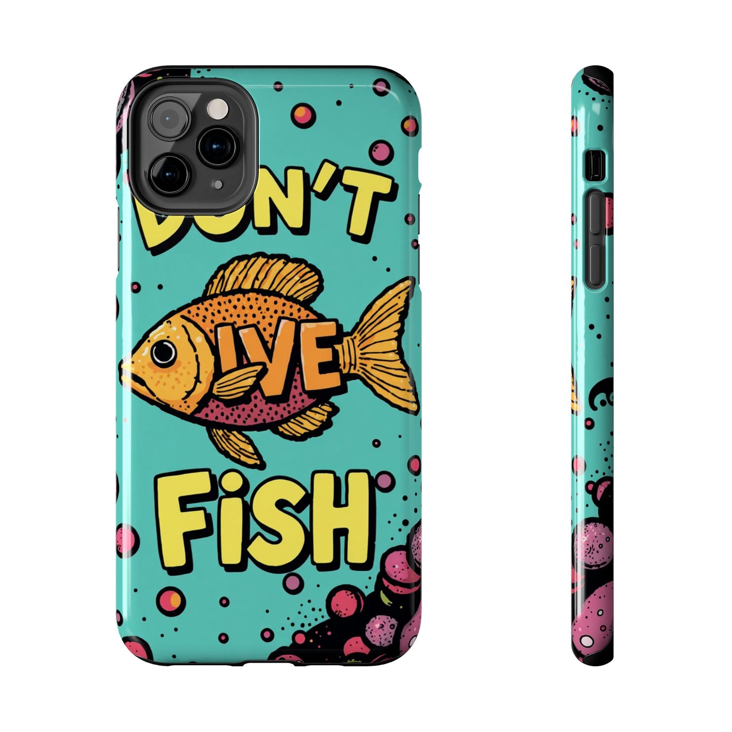 Catchy Fish-Themed Tough Phone Cases, Unique Gift for Fish Lovers, Durable Protection for Phones, Fun Aquatic Design, Ideal for Holidays