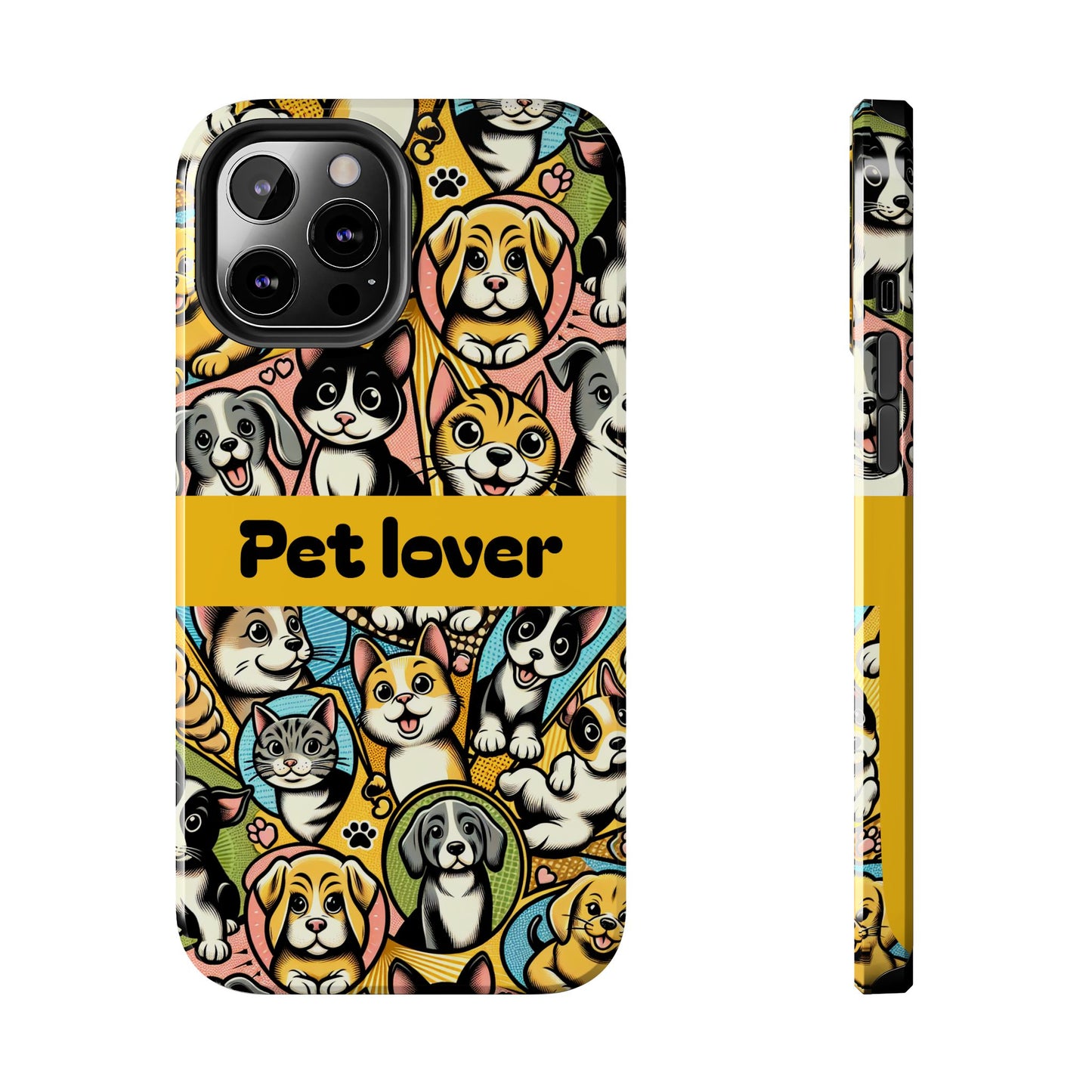 Pet Lover Tough Phone Case - Colorful Animal Design - for iPhone