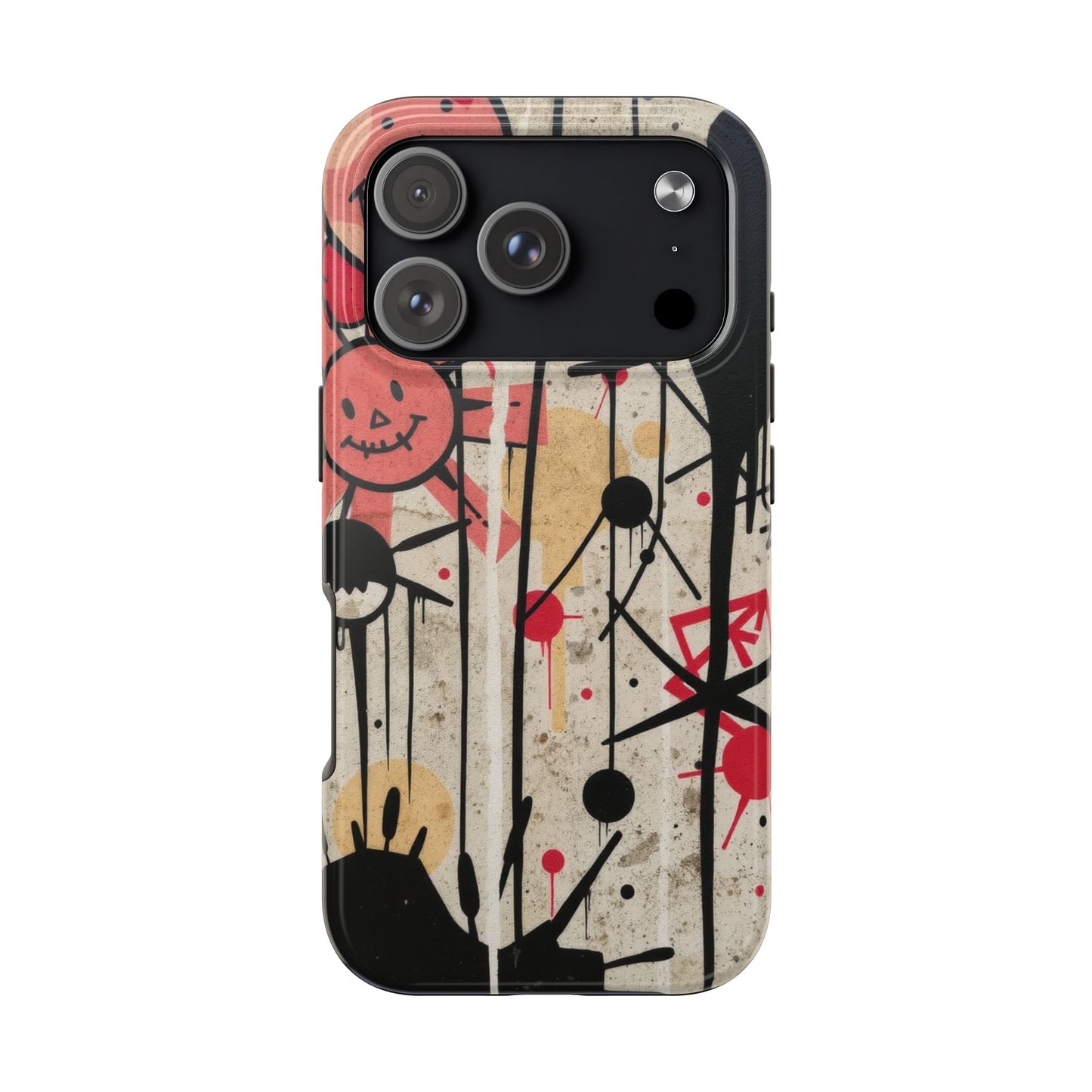 Artistic Tough Phone Case - Abstract Fun Grafitti Design for Protective Style - for iPhone