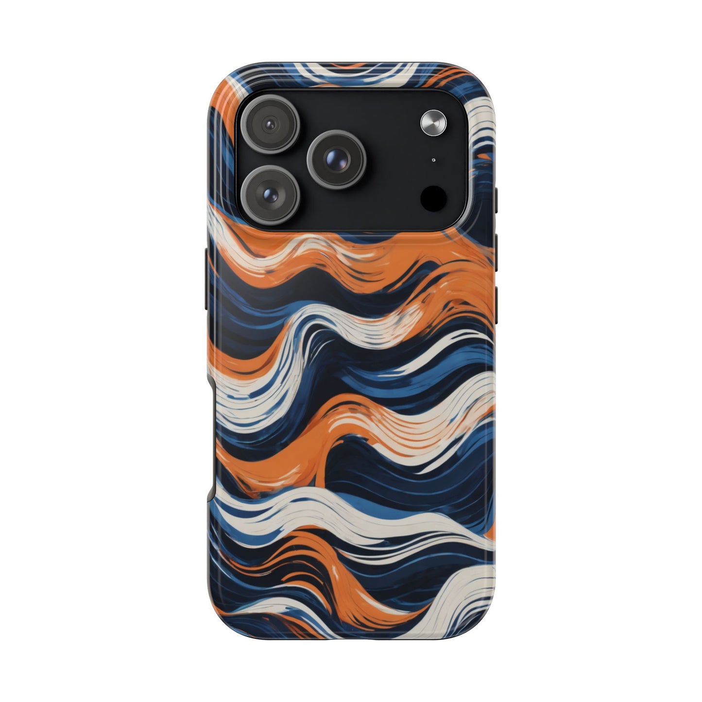 Wave Pattern Tough Phone Case - Stylish and Durable for Modern Lifestyle - for iPhone