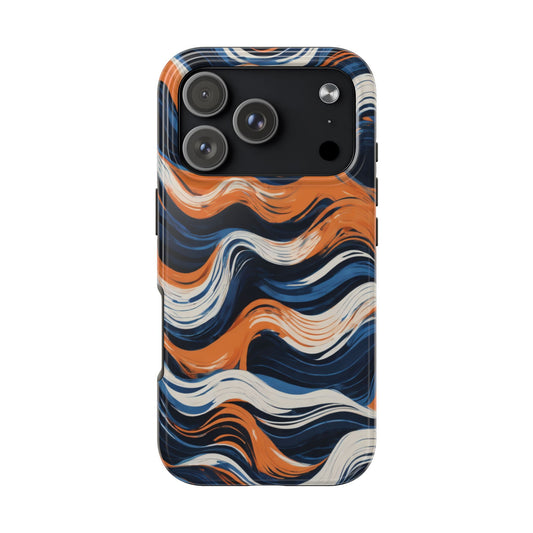 Wave Pattern Tough Phone Case - Stylish and Durable for Modern Lifestyle - for iPhone