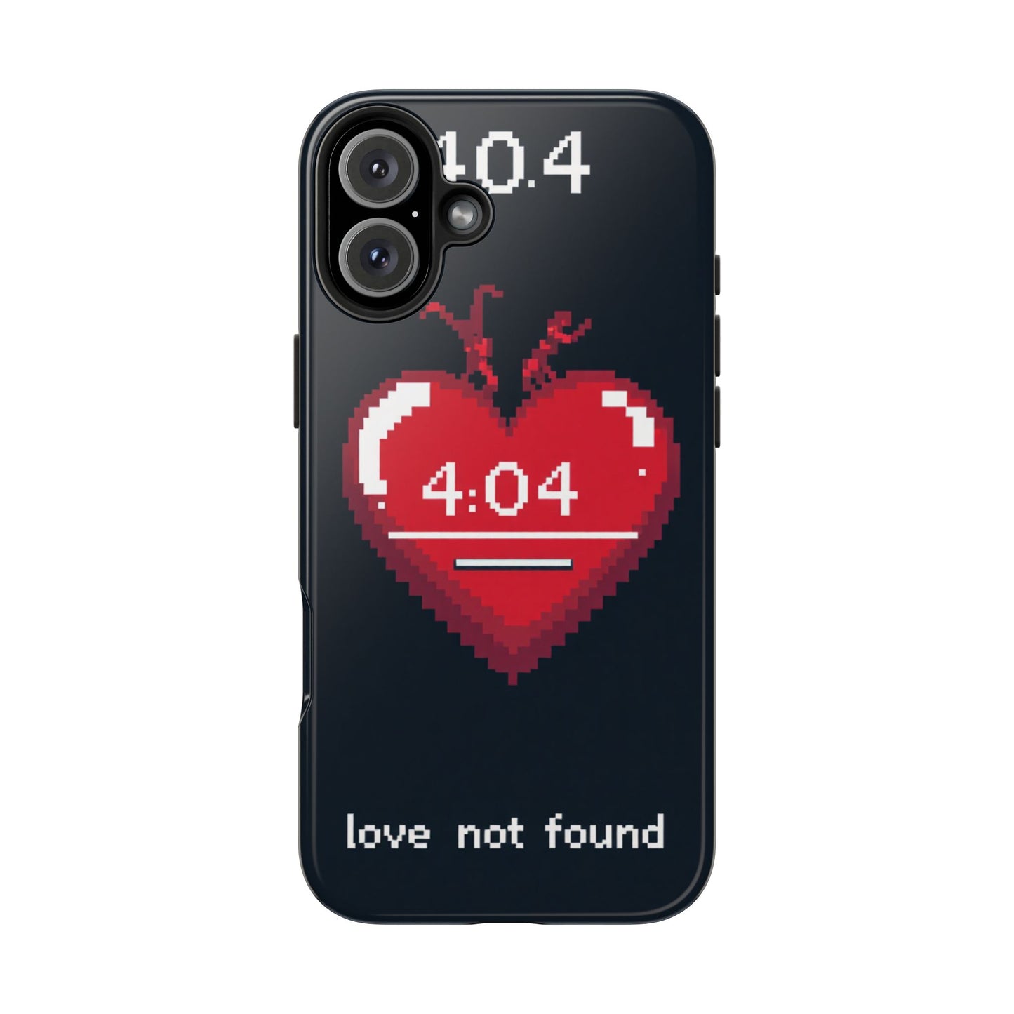 Vintage Pixel Heart Tough Phone Case - "404 Love Not Found" Design