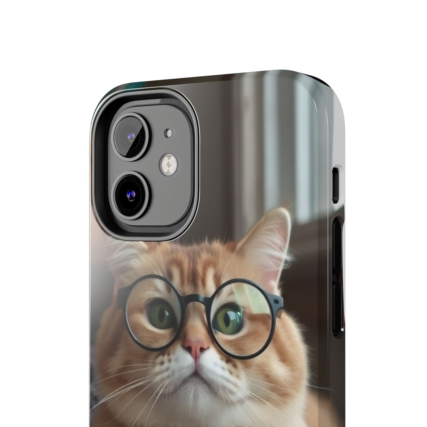 Cute Cat Glasses Tough Phone Case - Fun & Stylish Protection for Cat Lovers