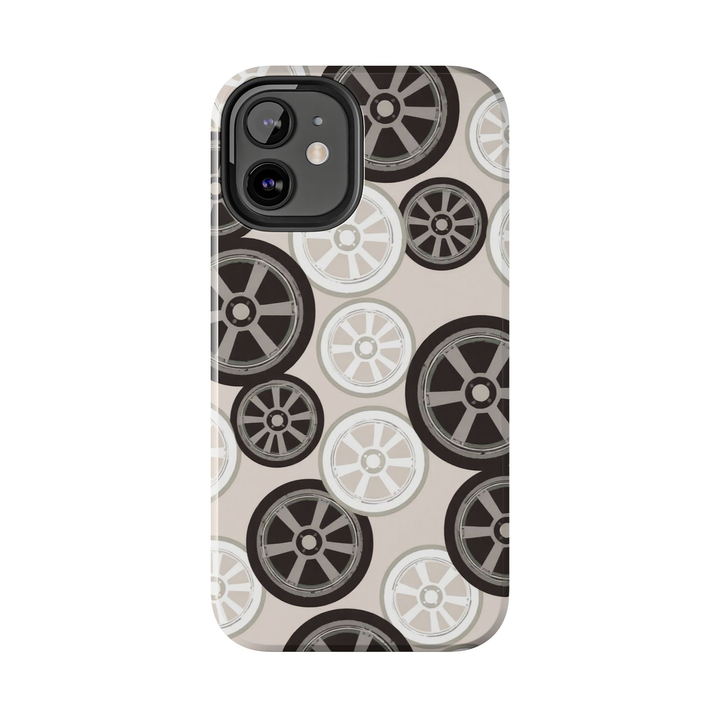 Racing Wheel Design Tough Phone Case – Durable Protection for Automotive Enthusiasts