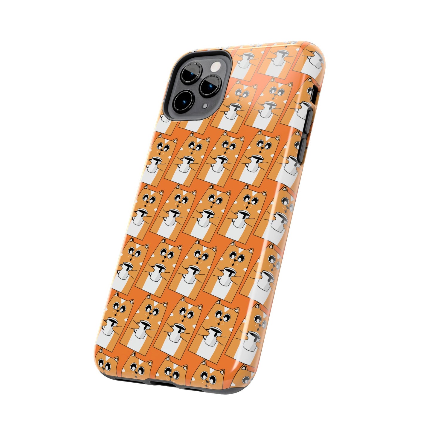 Coffee Cat Tough Phone Case – Durable, Fun, Perfect for Pet Lovers - for iPhone