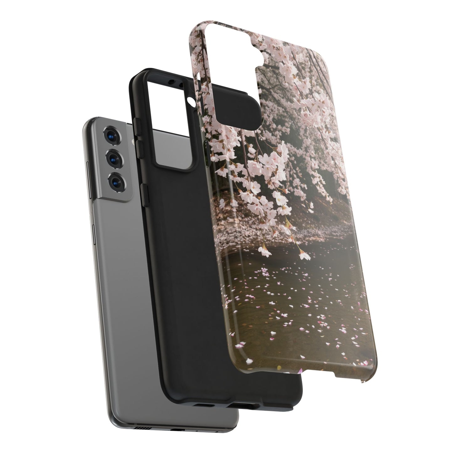 Cherry Blossom Tough Phone Cases - Durable Protection with Floral Serenity