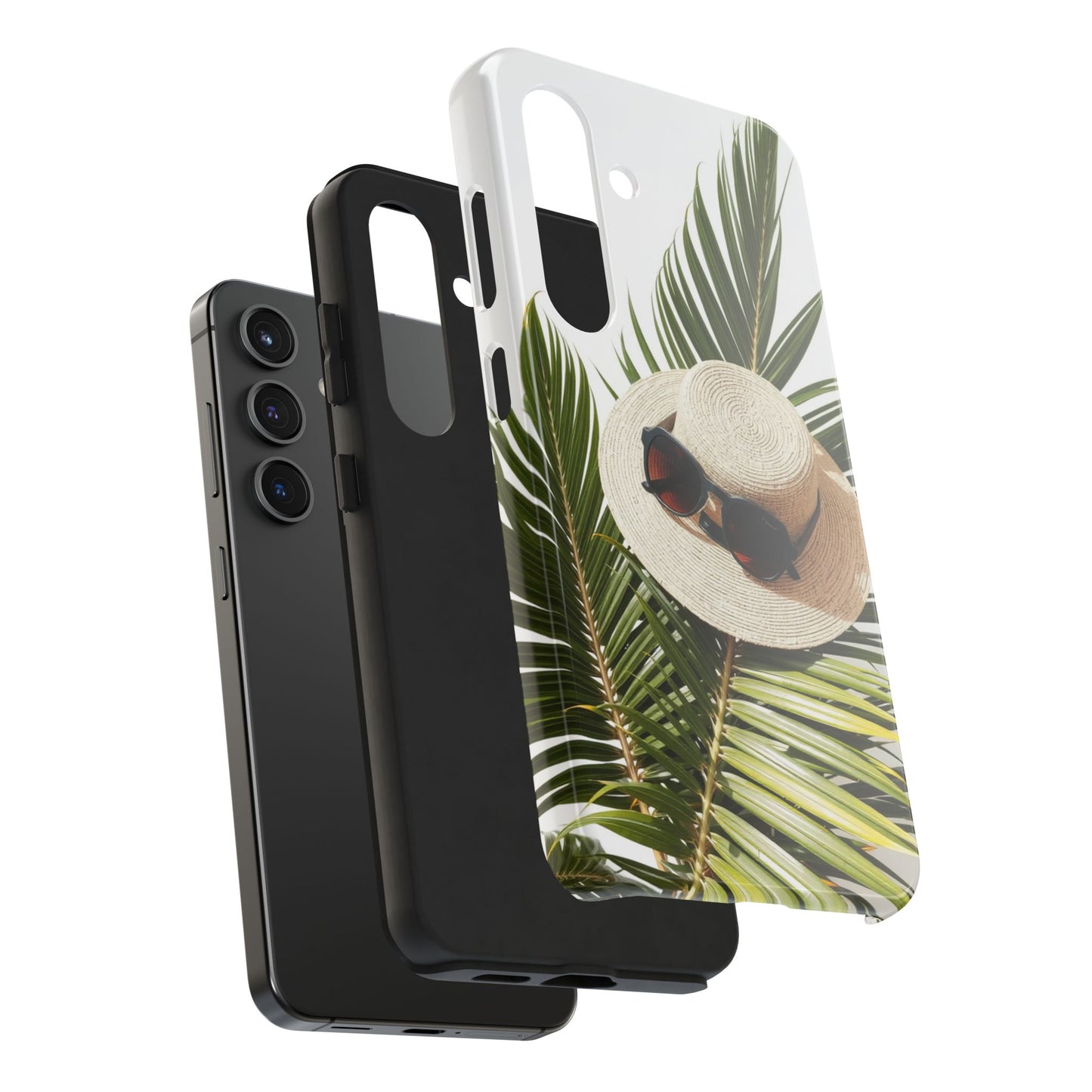 Tropical Phone Case - Summer Vibes with Hat & Sunglasses Design