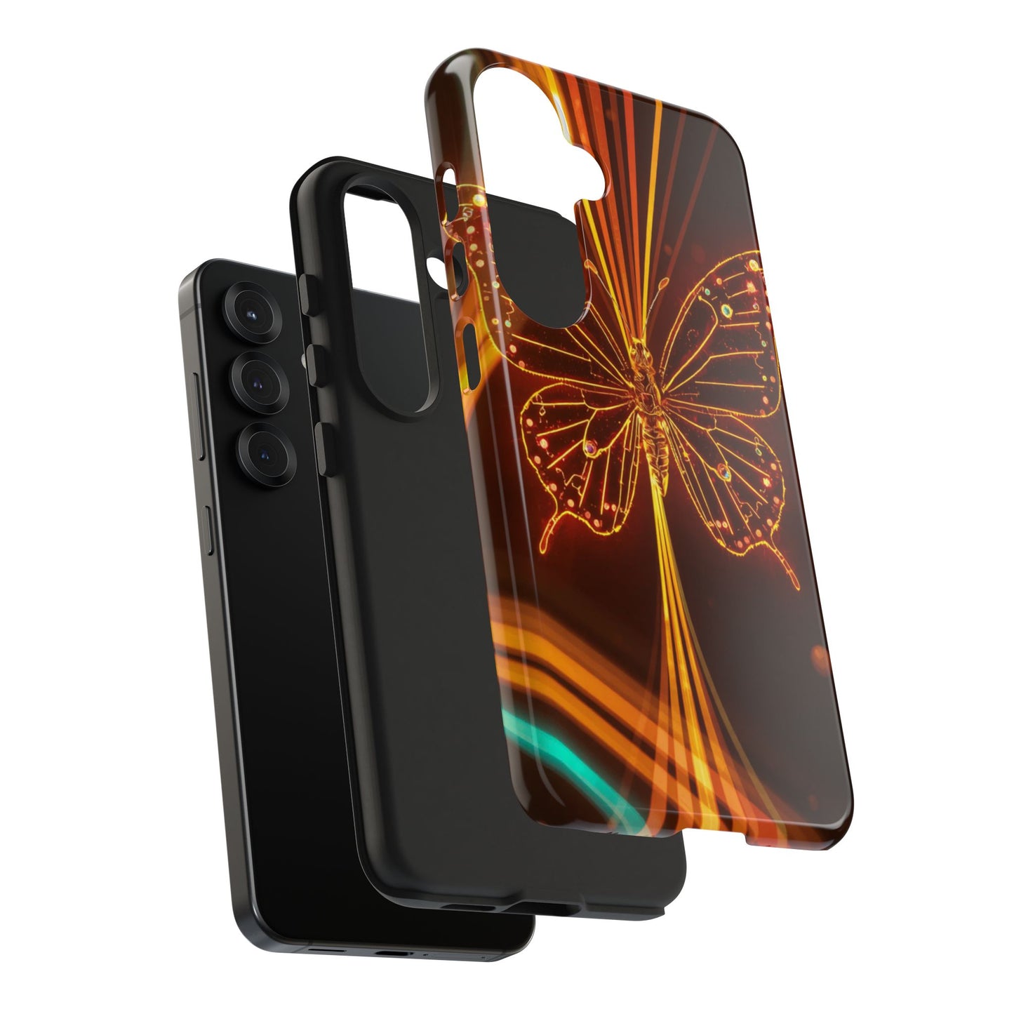 Elegant Butterfly Tough Phone Case - Stylish Protection for Nature Lovers