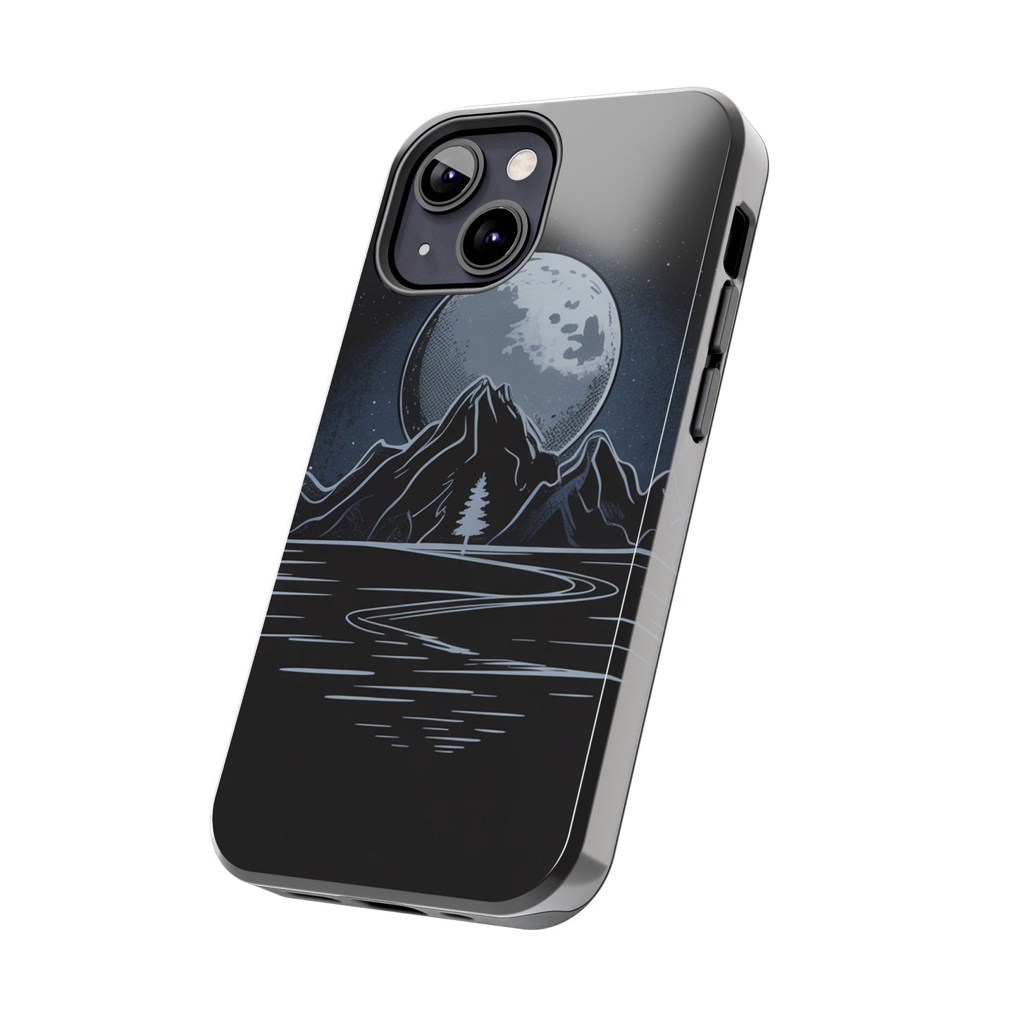 Moonlit Mountain Tough Phone Case Dark Fantasy