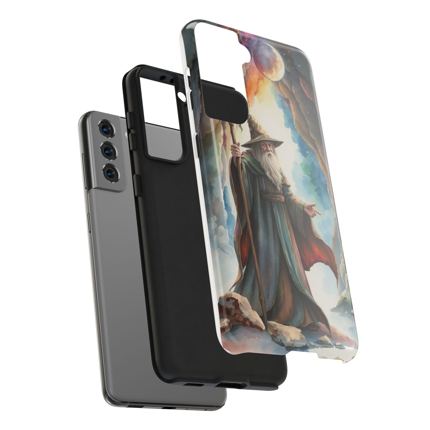 Magical Wizard Phone Case - Tough, Durable Phone Cover for Fantasy Lovers, Geek Gift, Unique Design, Celestial Phone Accessory