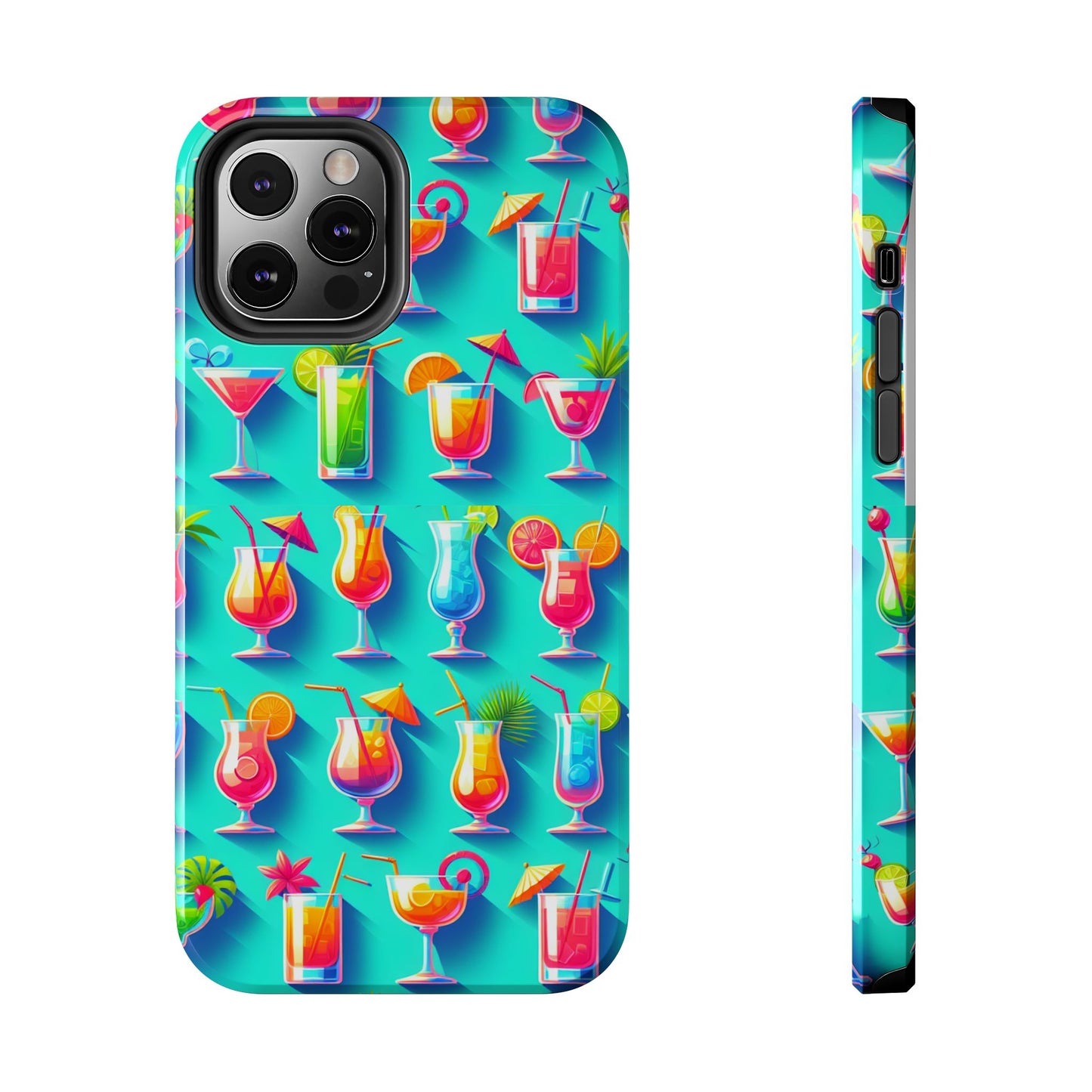 Cocktail Party Phone Case - Fun & Colorful Design for Summer Vibes - for iPhone