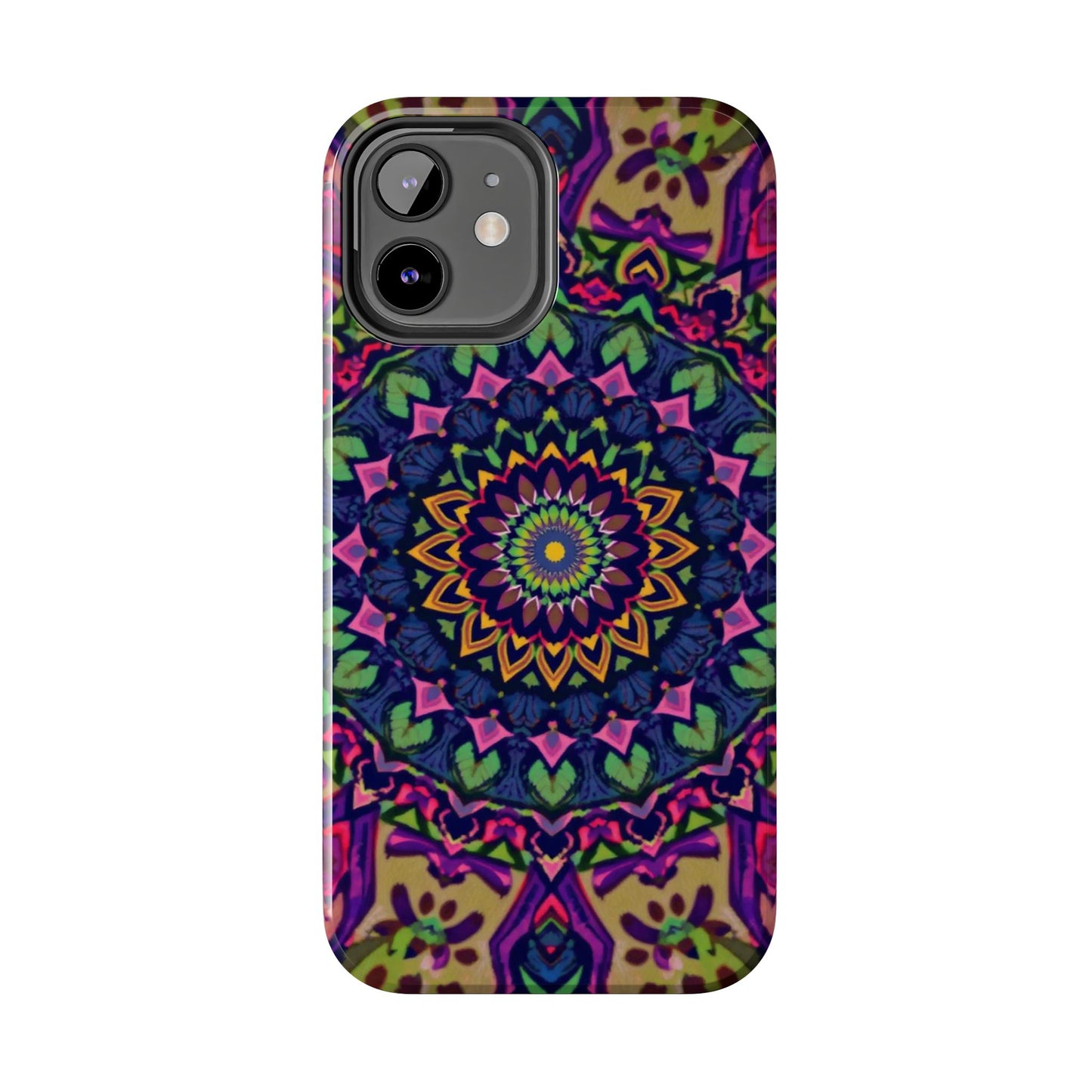 Vibrant Mandala Tough Phone Case - Colorful, Purple Fusion, Durable Protection for Your Device - for iPhone