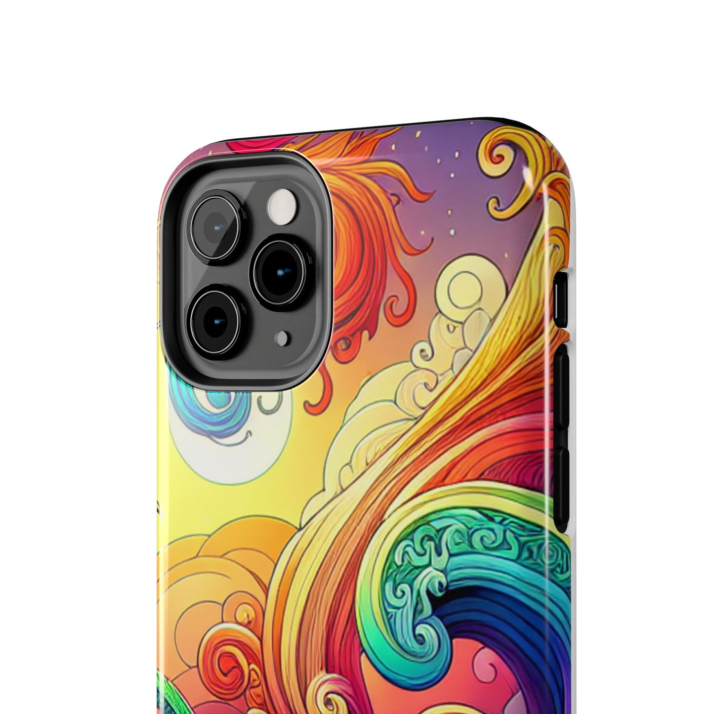 Fantasy Ocean Waves Tough Phone Case - Colorful Protective Cover - for iPhone
