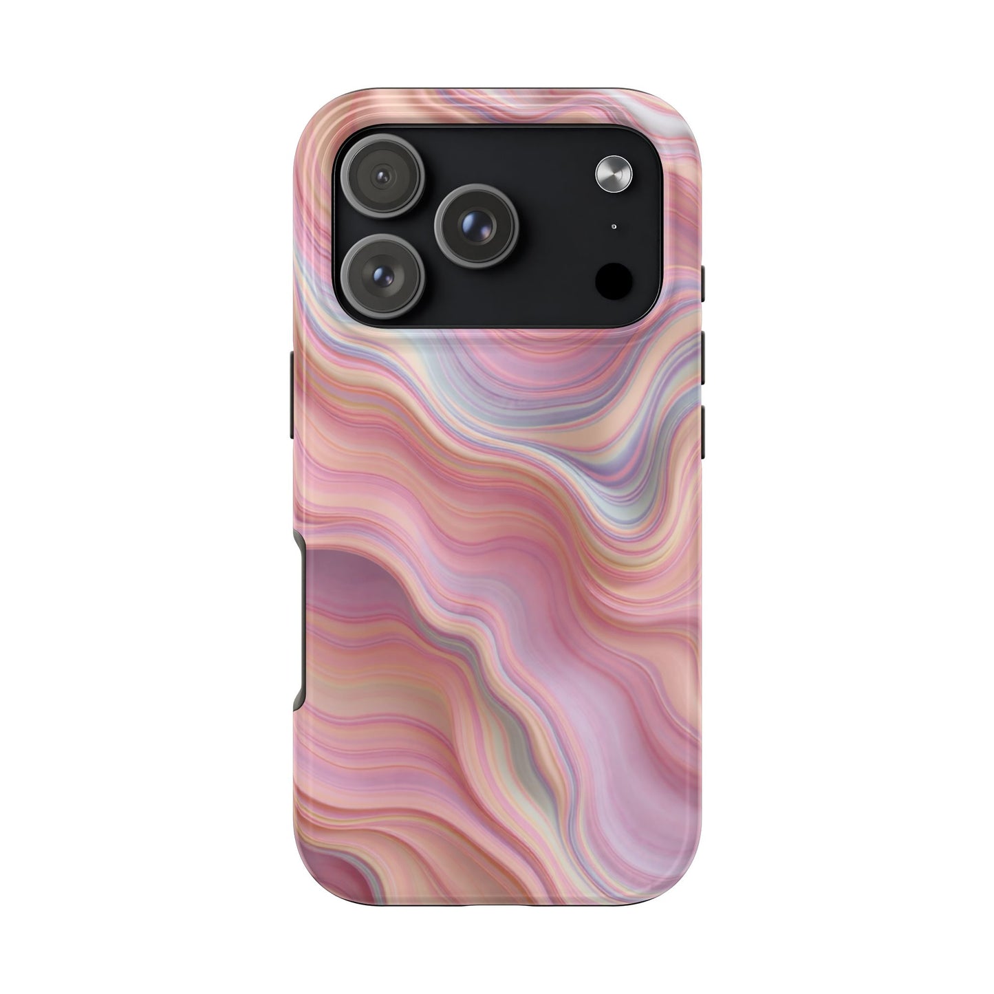 Stylish Tough Phone Cases - Abstract Pink Marble Design