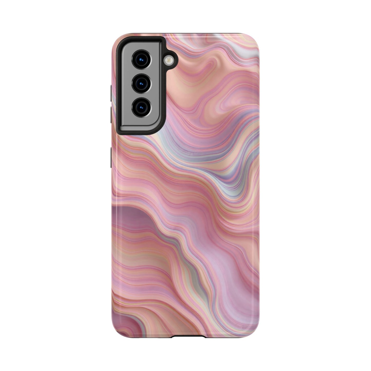 Stylish Tough Phone Cases - Abstract Pink Marble Design