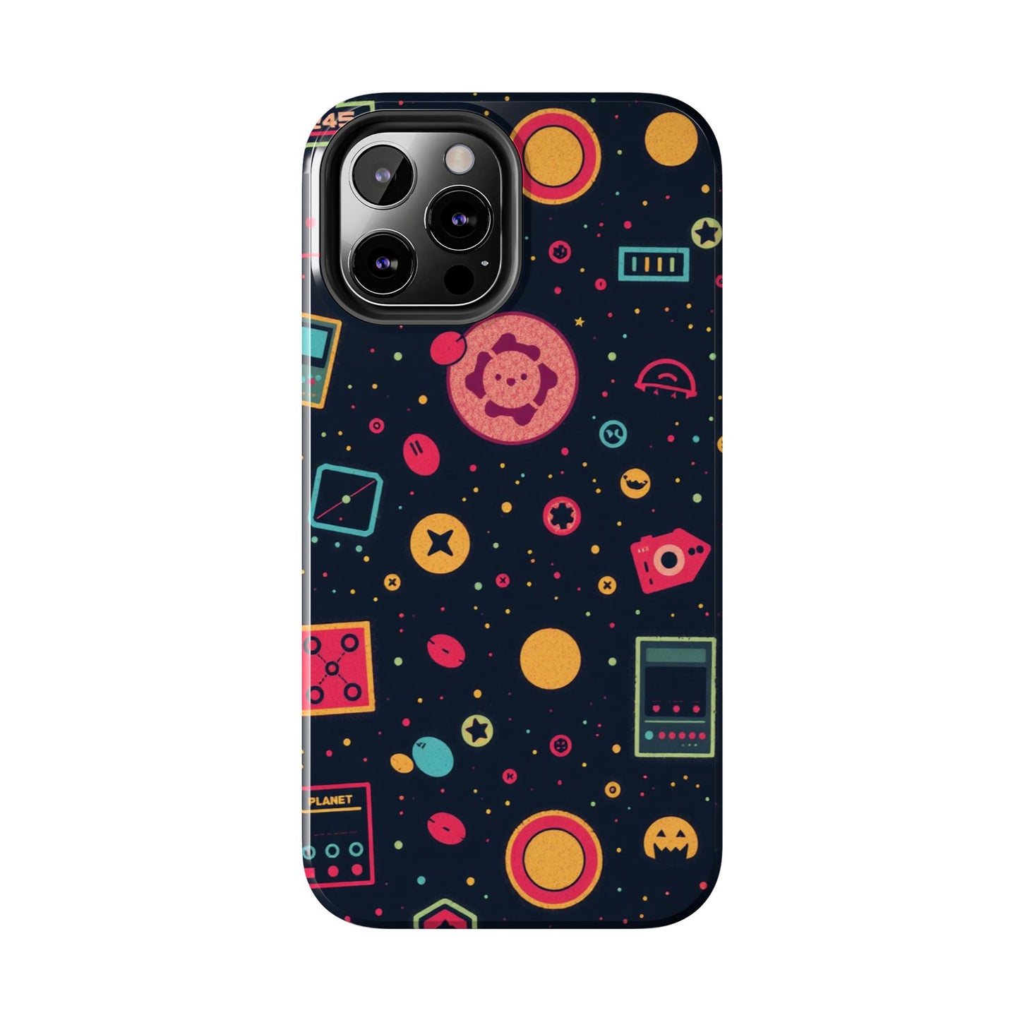 Colorful Space-Themed Tough Phone Case - Fun & Durable Protection for All Ages - for iPhone