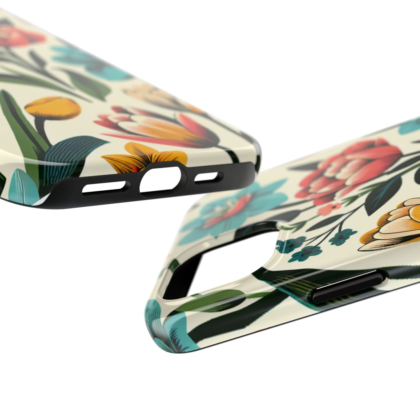 Floral Tough Phone Case - Vibrant Flower Design for Stylish Protection - for iPhone