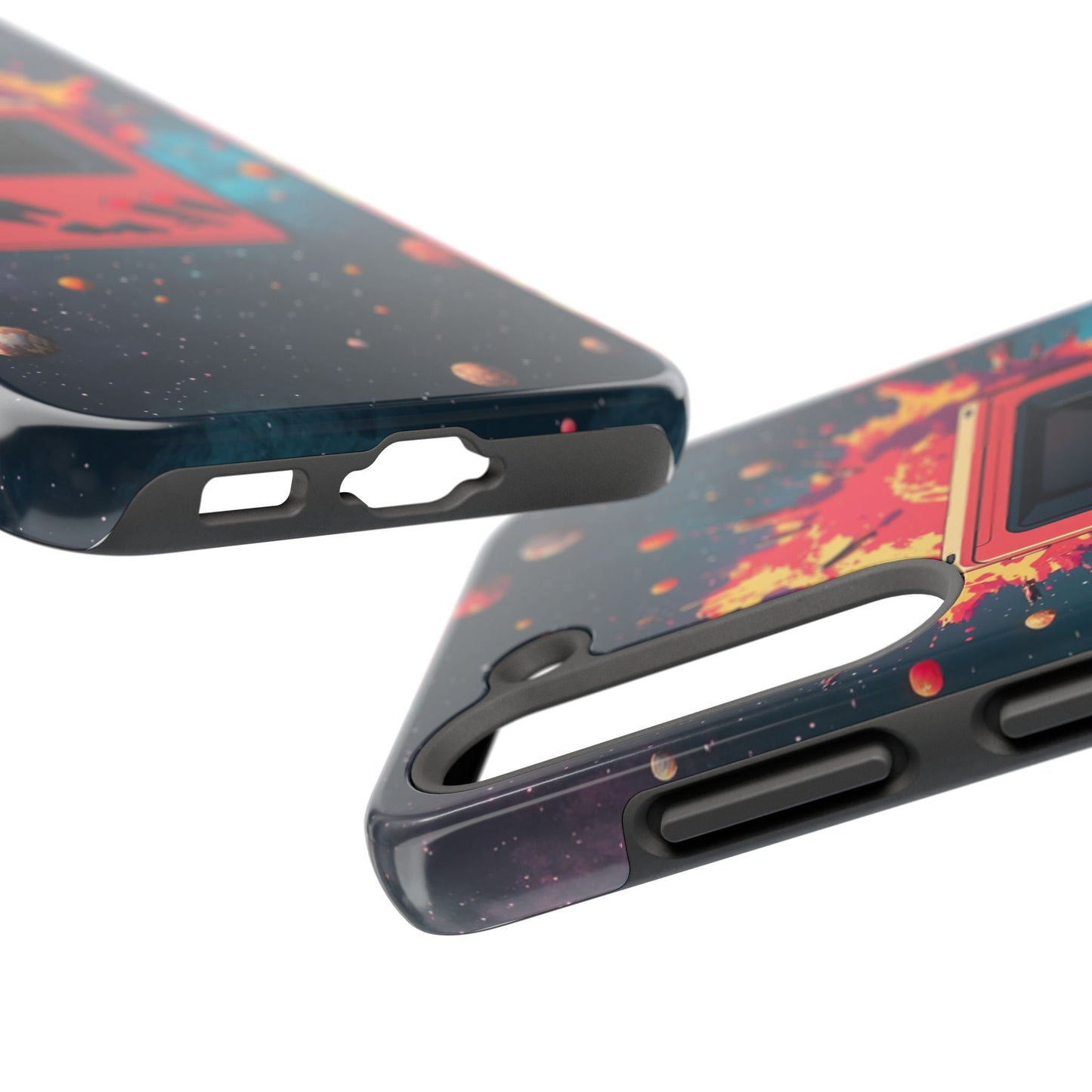 Retro Gaming Tough Phone Case - Space Adventure Design