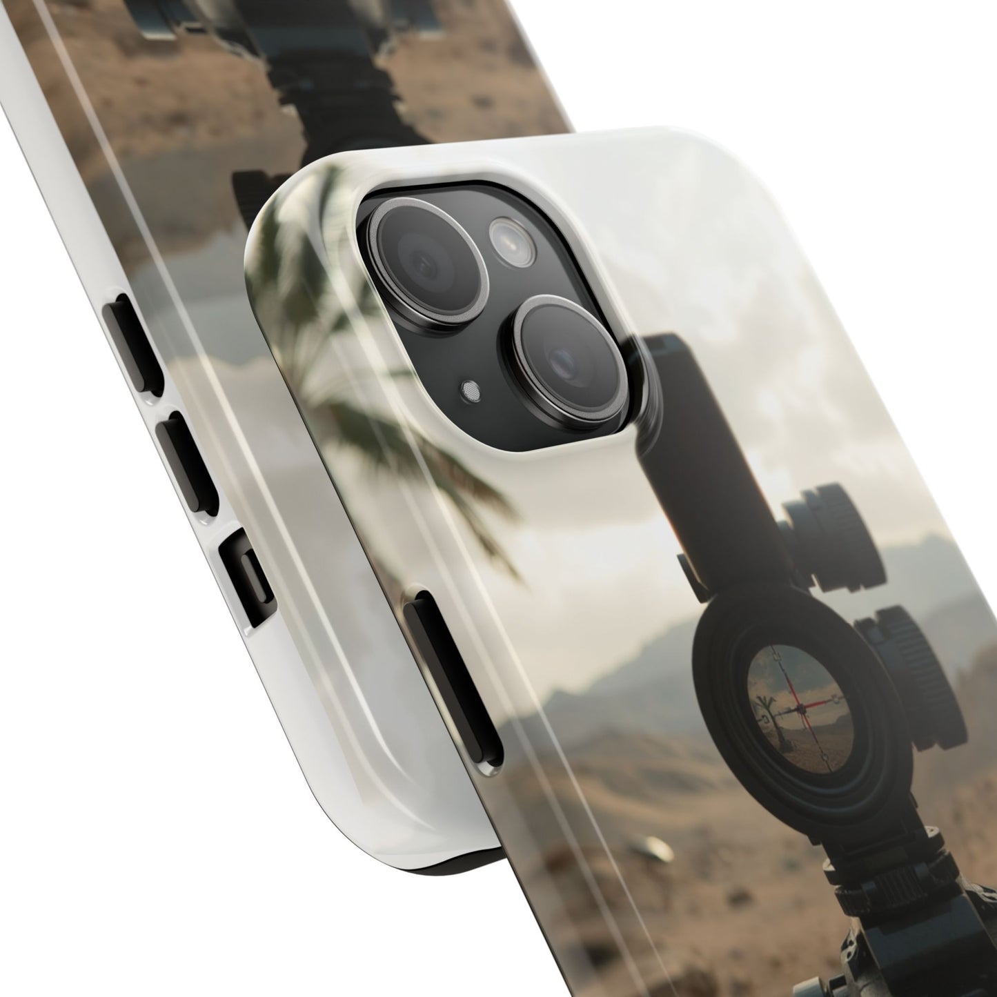 Tough Phone Case with Sniper Scope Design - Durable & Stylish Protection for Outdoors Enthusiasts