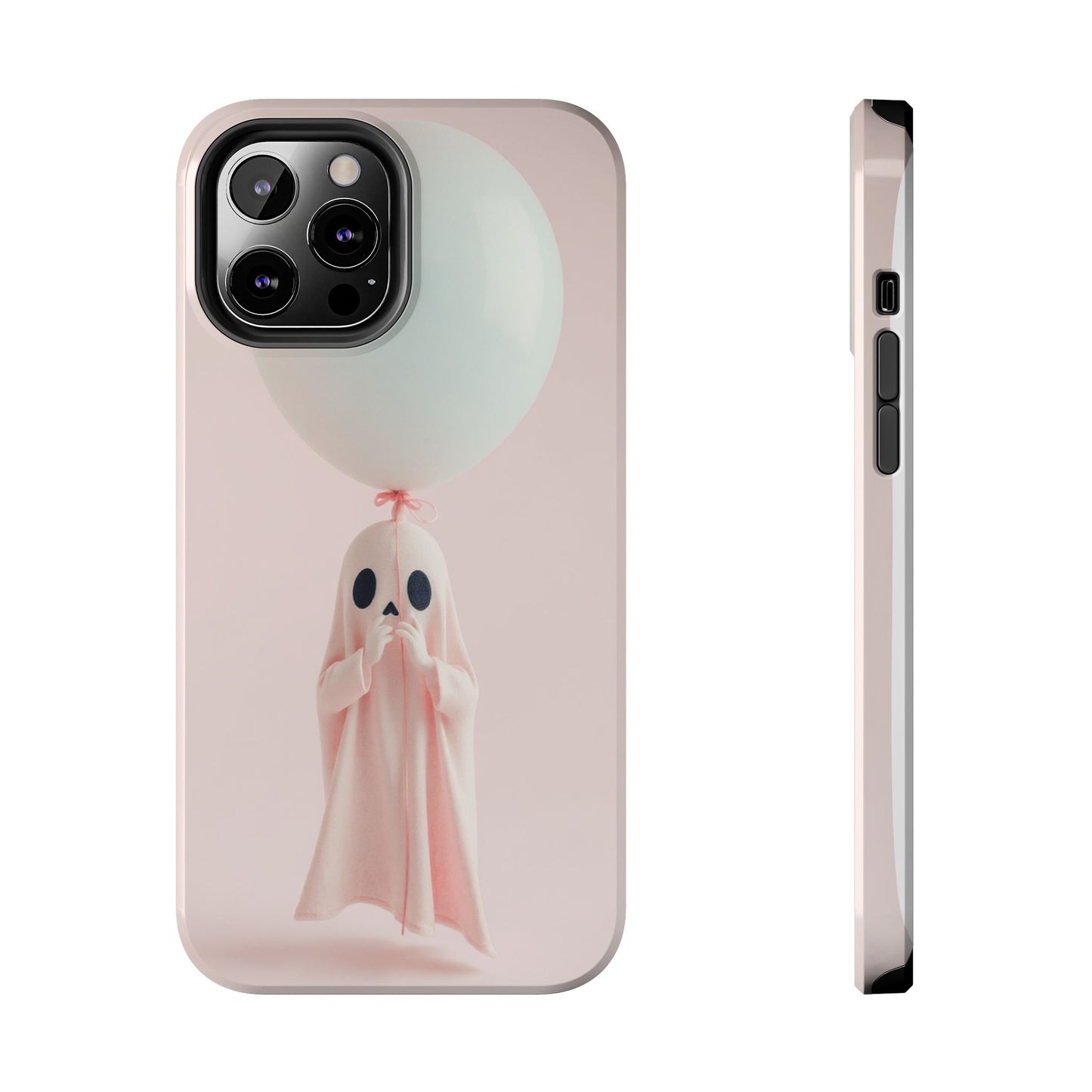 Cute Ghost Phone Case with Balloon - Tough Protection for Spooky Vibes
