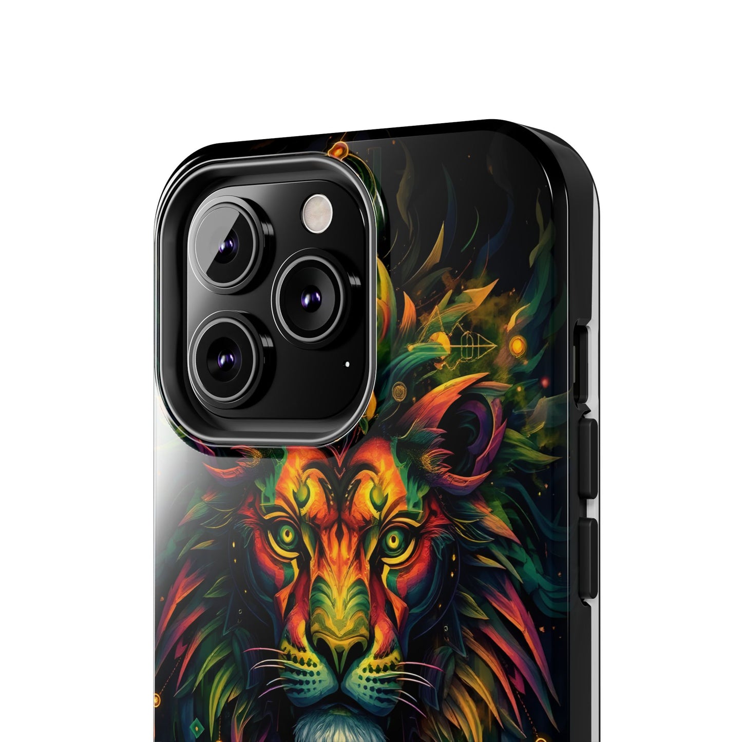 Vibrant Mystical Lion Art Tough Phone Case - Bold Protector for Animal Lovers - for iPhone