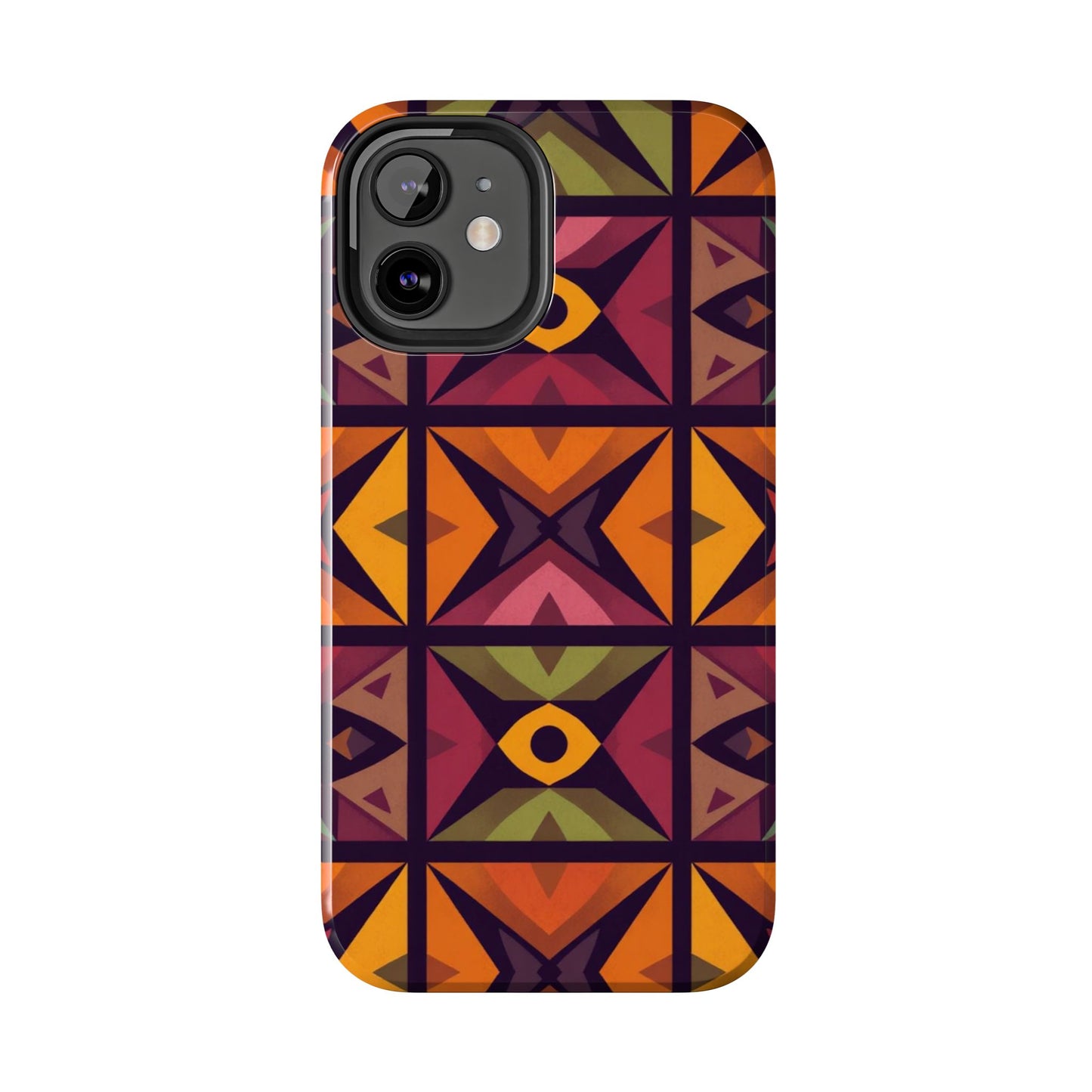 Vibrant Tribal Geometric Tough Phone Case - Colorful Protection for Your iPhone