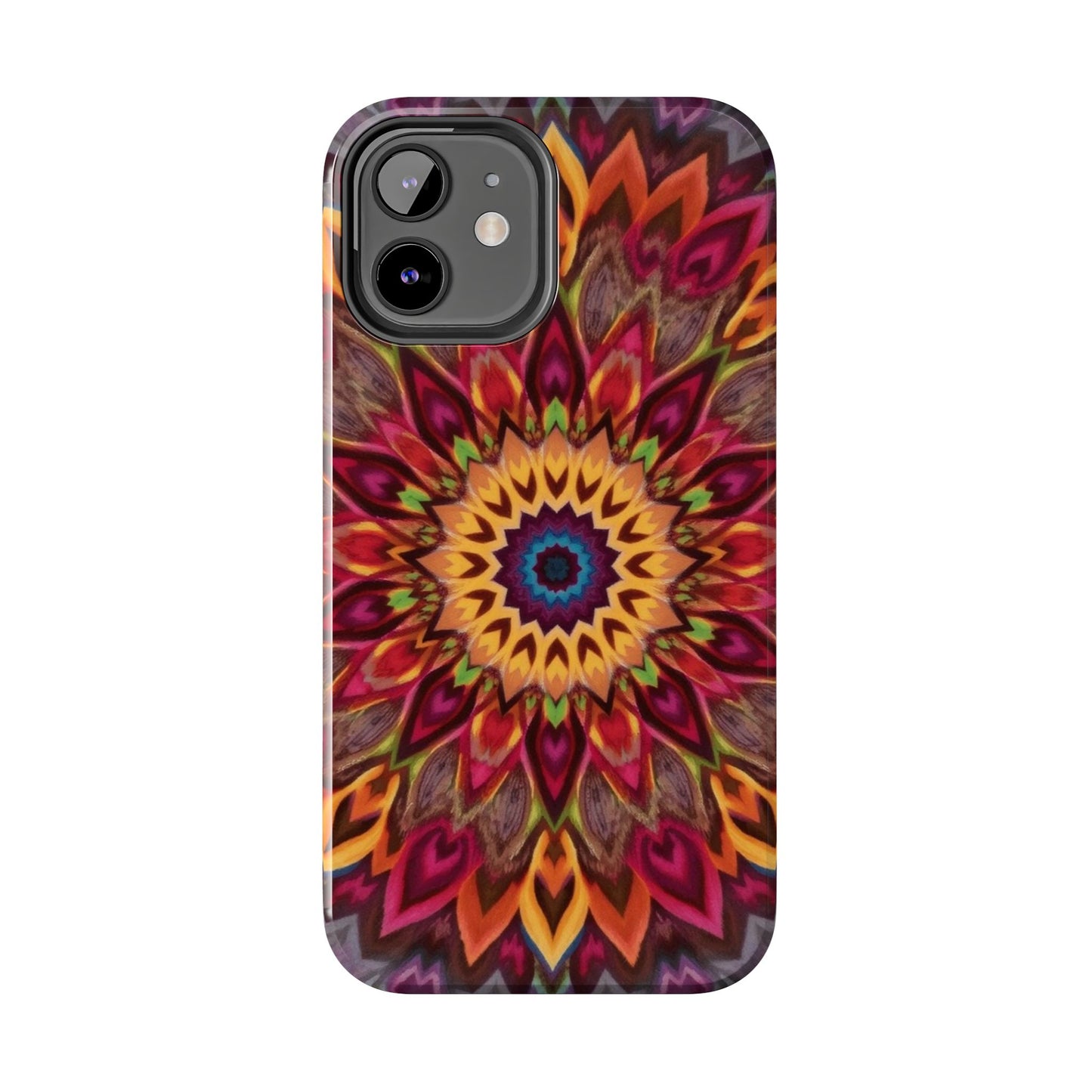 Vibrant Floral Mandala Tough Phone Case | Stylish and Durable Protection - for iPhone