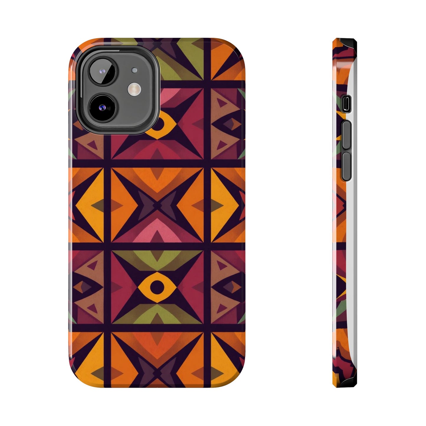 Vibrant Tribal Geometric Tough Phone Case - Colorful Protection for Your iPhone