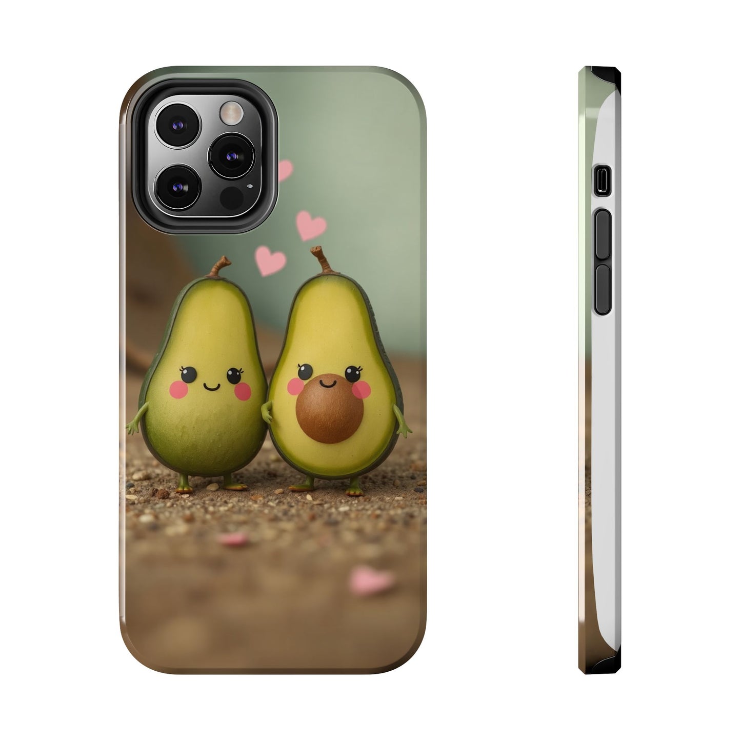 Cute Avocado Phone Case, Funny Tough Case, Quirky Phone Accessory, Gifts for Foodies, Valentine's Day Present