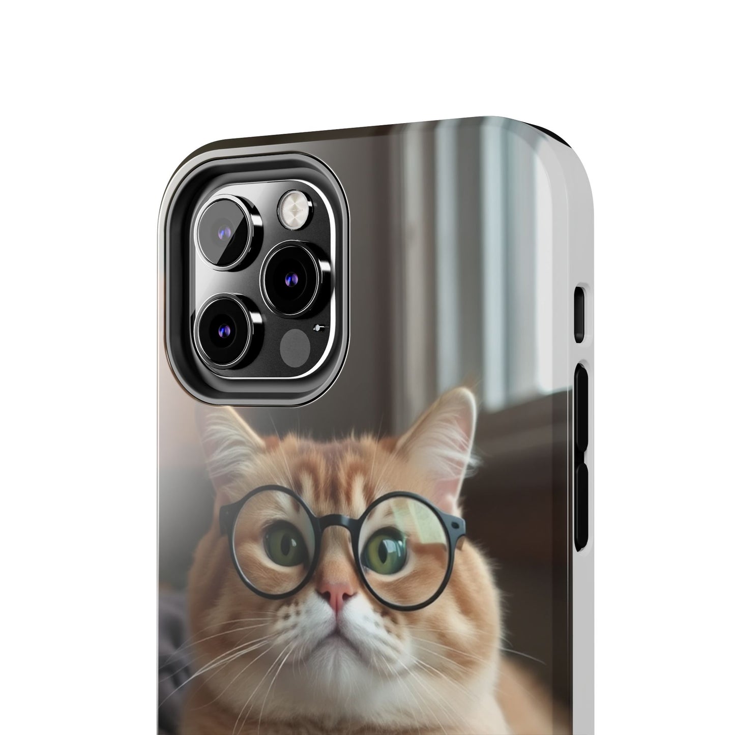 Cute Cat Glasses Tough Phone Case - Fun & Stylish Protection for Cat Lovers