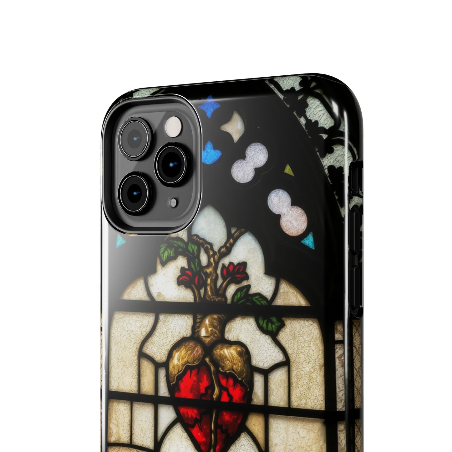 Stained Glass Heart Tough Phone Case - Unique Design for Protection & Style