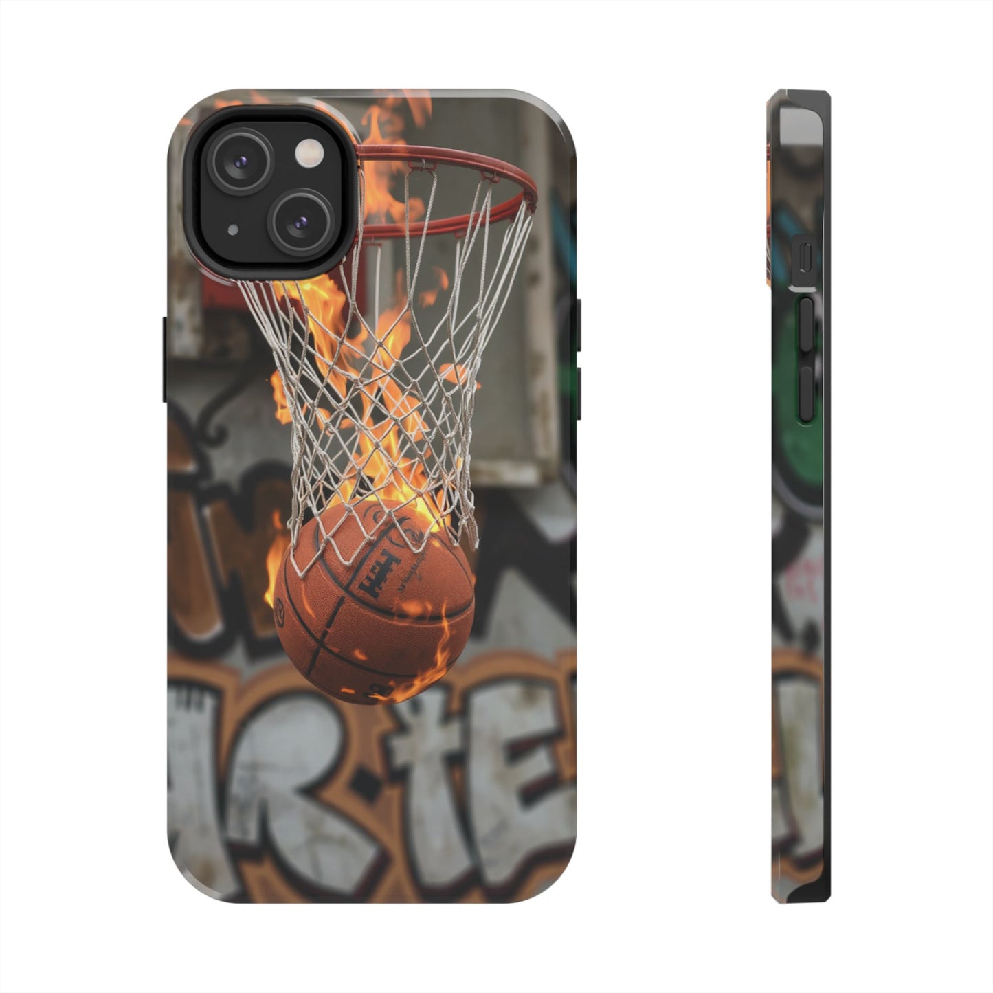 Fire Basketball Tough Phone Case - Durable Sporty Design for Athletes & Fans