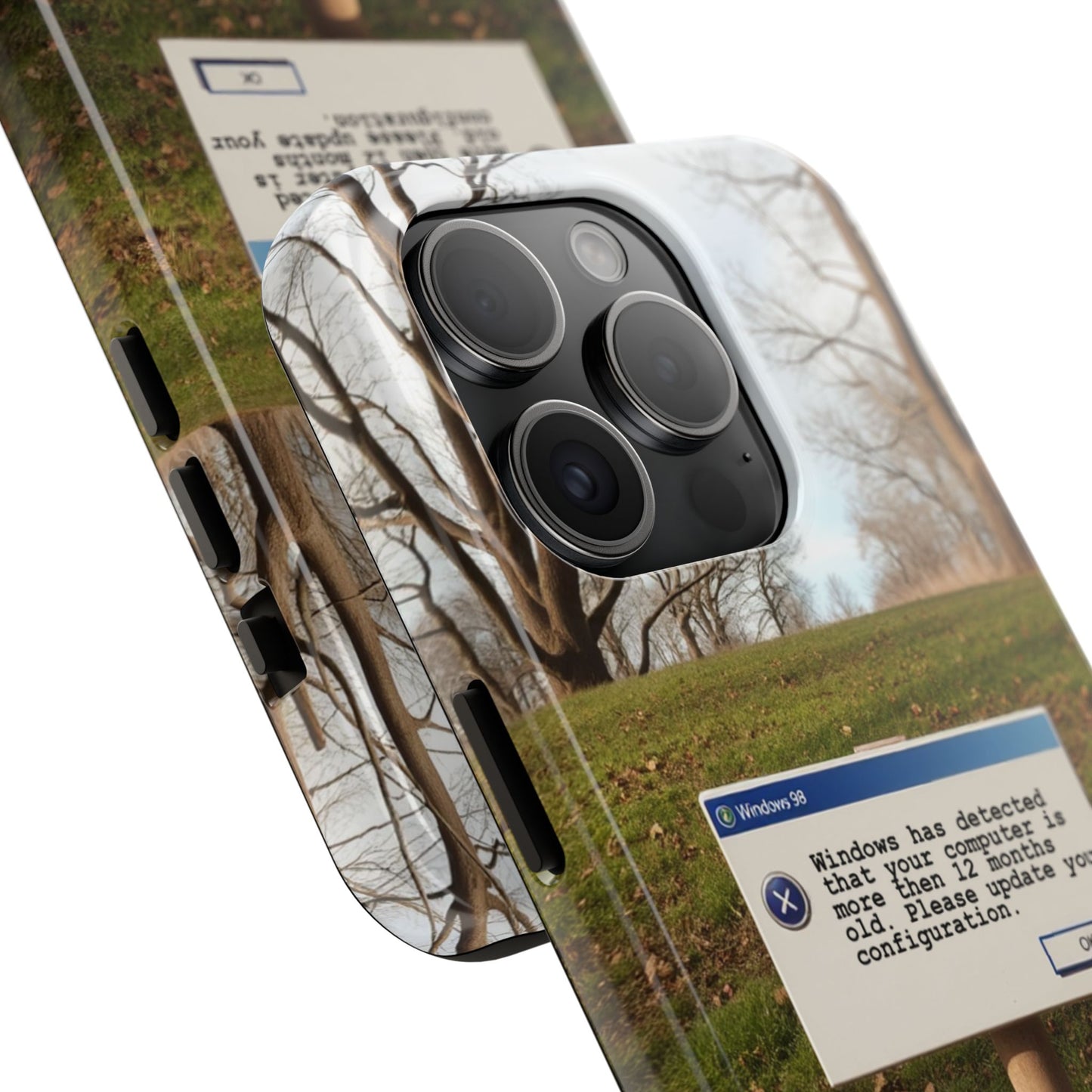 Durable Phone Case with Windows 98 Error Message Design - Perfect Gift for Tech Lovers